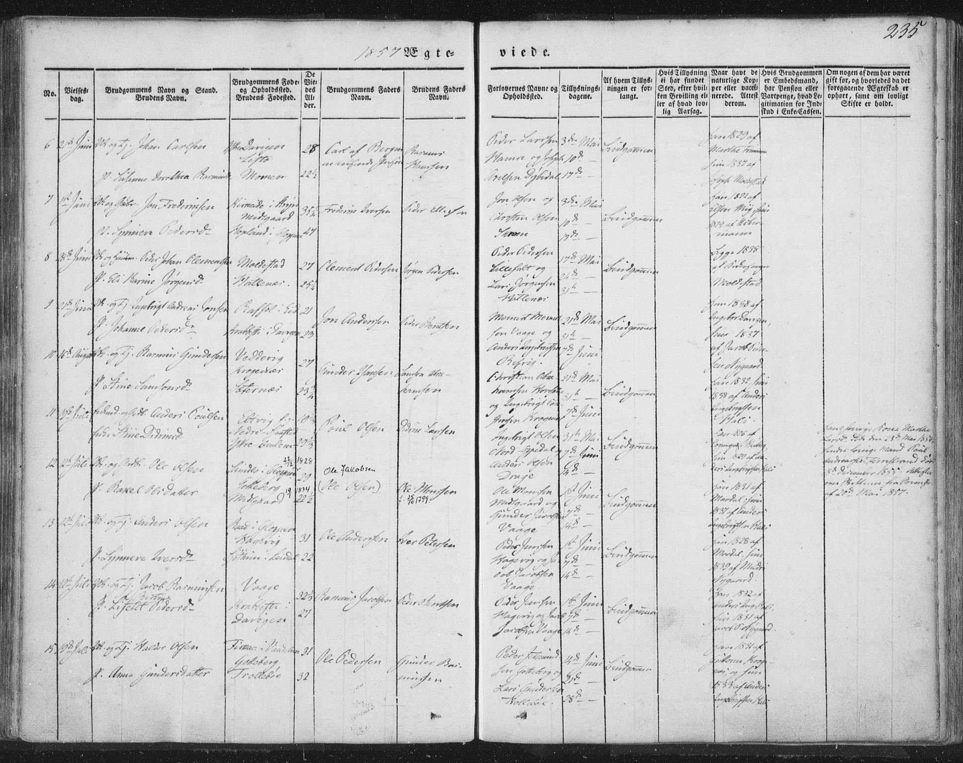 Selje sokneprestembete, AV/SAB-A-99938/H/Ha/Haa/Haaa: Parish register (official) no. A 10, 1844-1858, p. 235