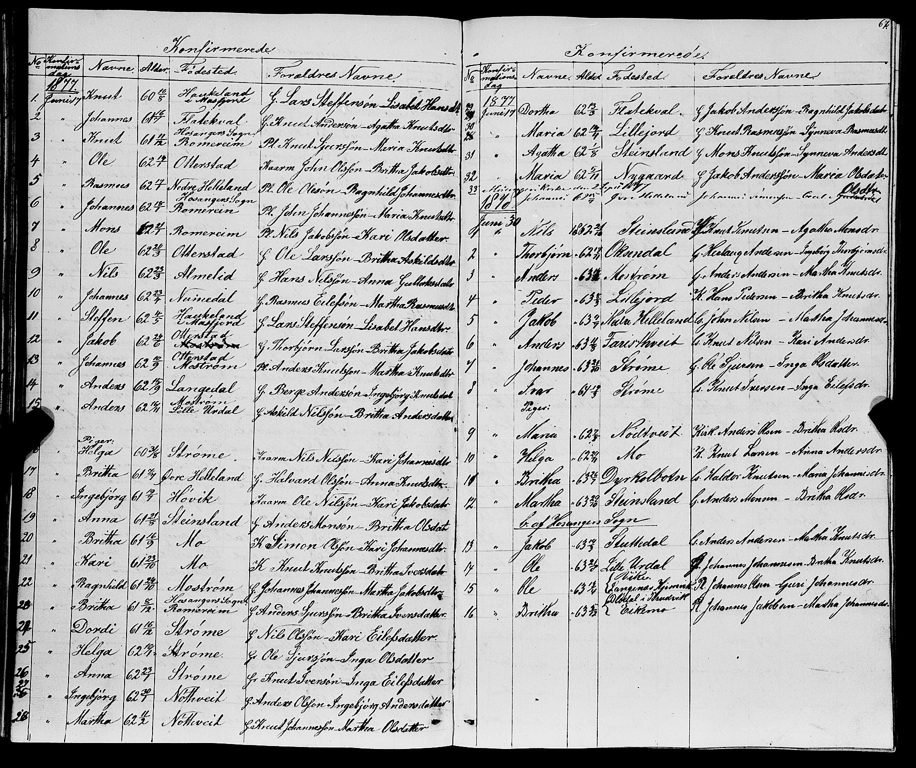 Osterfjorden Soknepresembete, SAB/A-77301: Parish register (copy) no. B 1, 1851-1890, p. 67