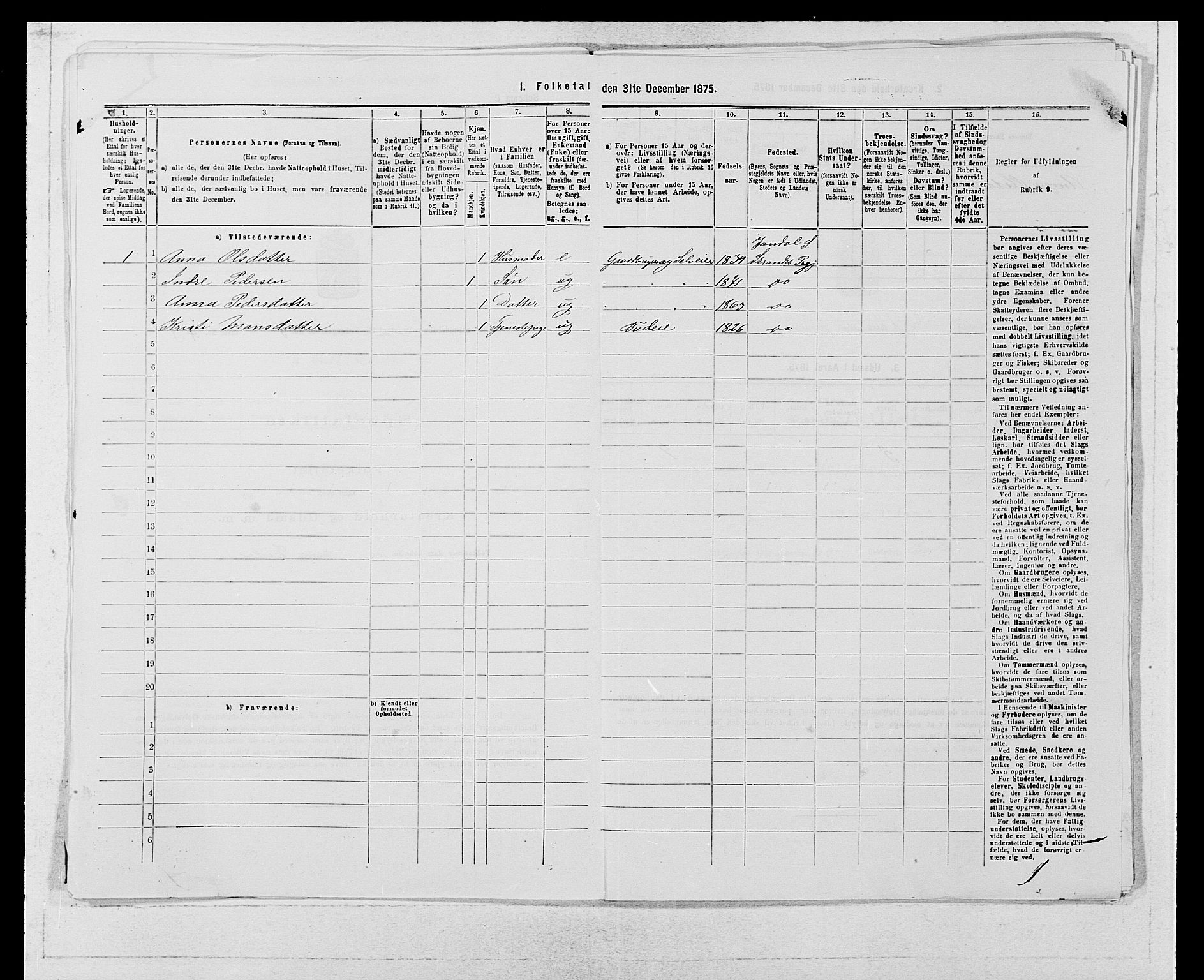 SAB, 1875 census for 1226P Strandebarm, 1875, p. 761