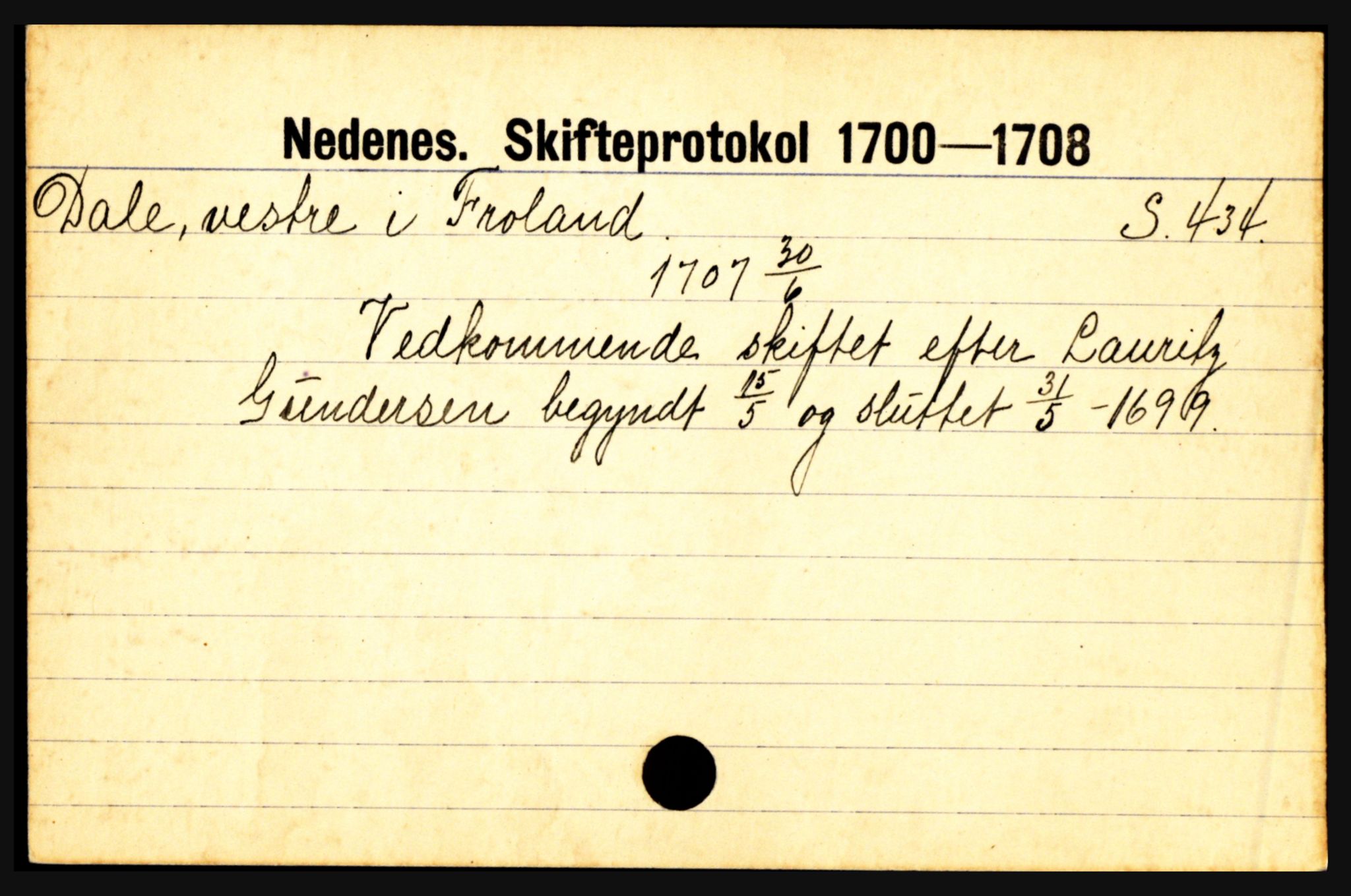 Nedenes sorenskriveri før 1824, AV/SAK-1221-0007/H, p. 5041