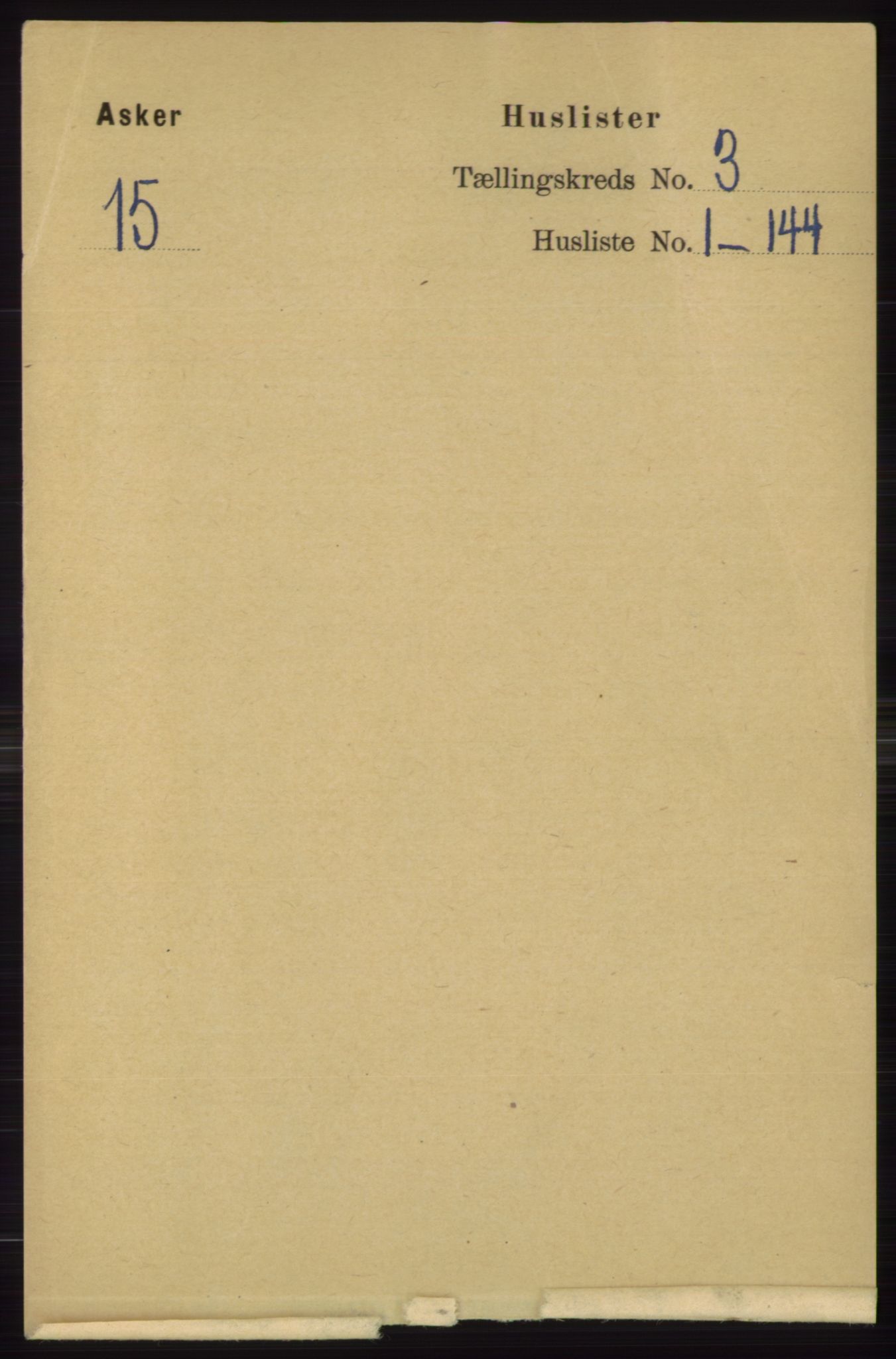 RA, 1891 census for 0220 Asker, 1891, p. 1831