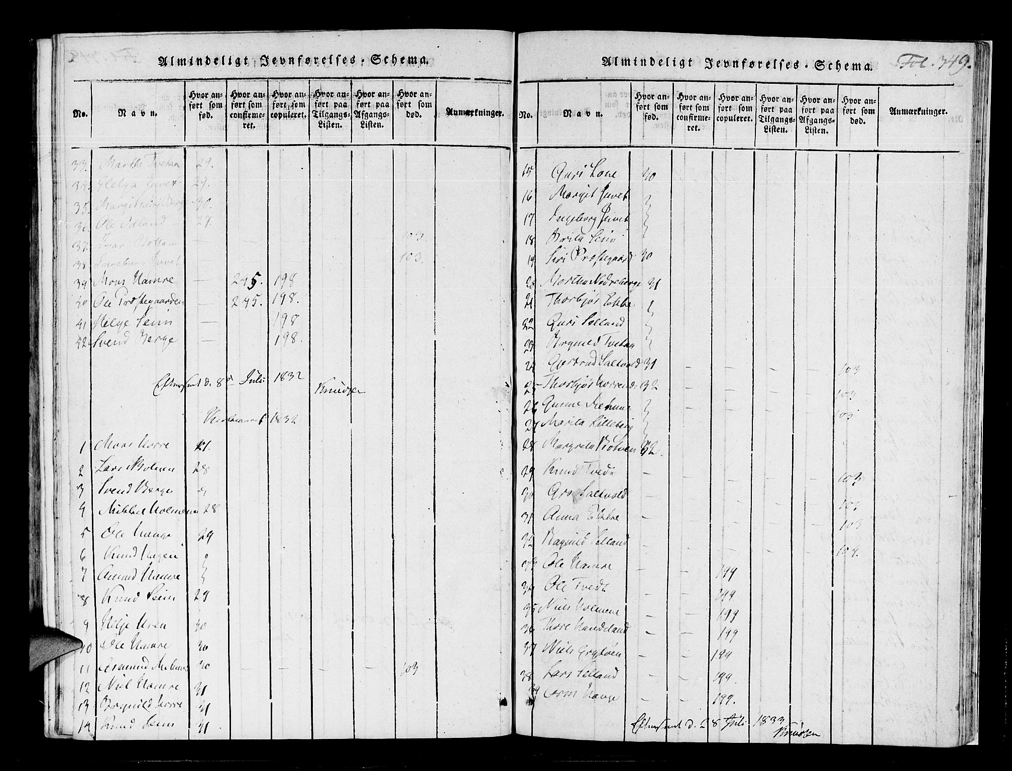 Røldal sokneprestembete, AV/SAB-A-100247: Parish register (official) no. A 2, 1817-1856, p. 349
