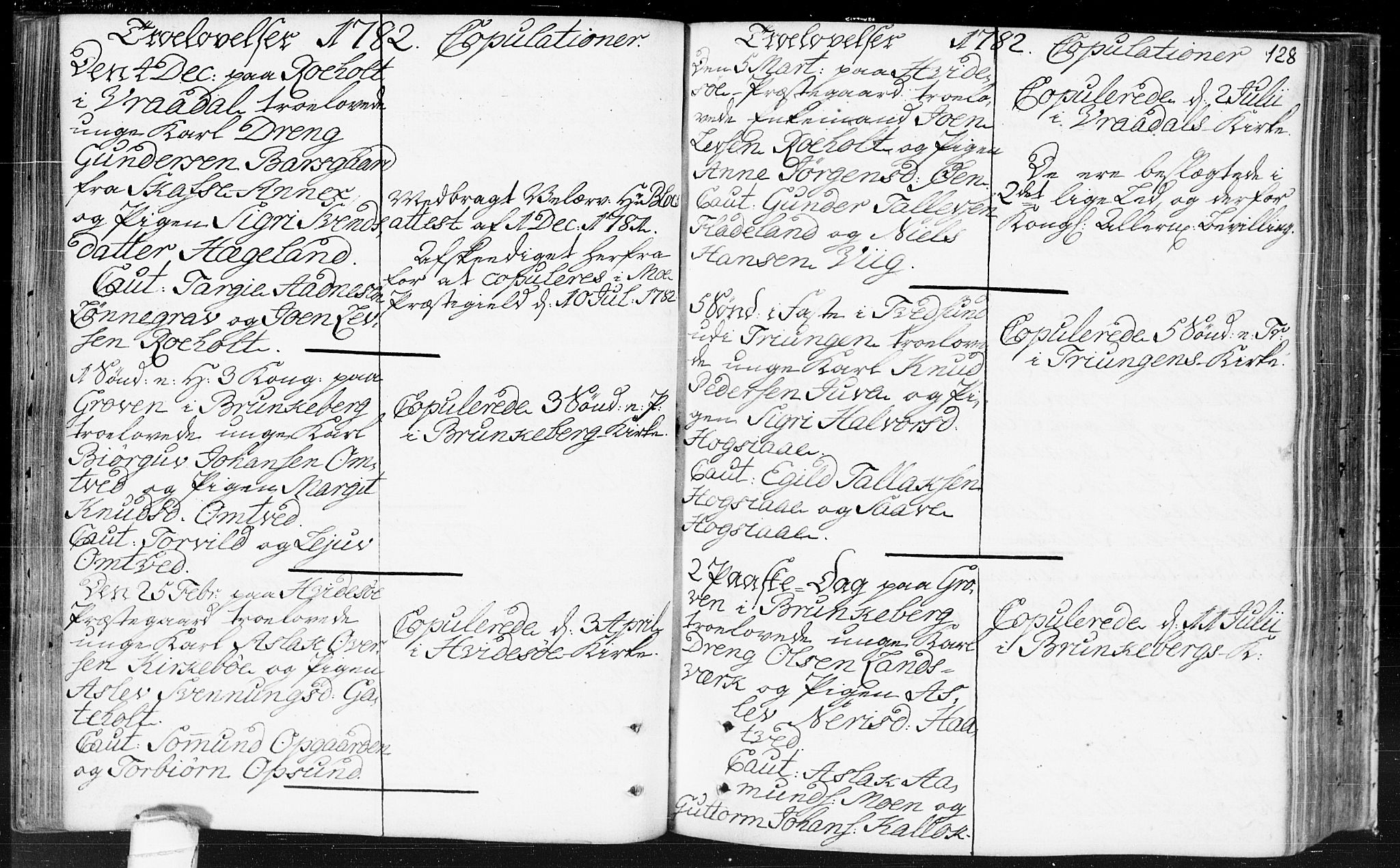 Kviteseid kirkebøker, SAKO/A-276/F/Fa/L0002: Parish register (official) no. I 2, 1773-1786, p. 128