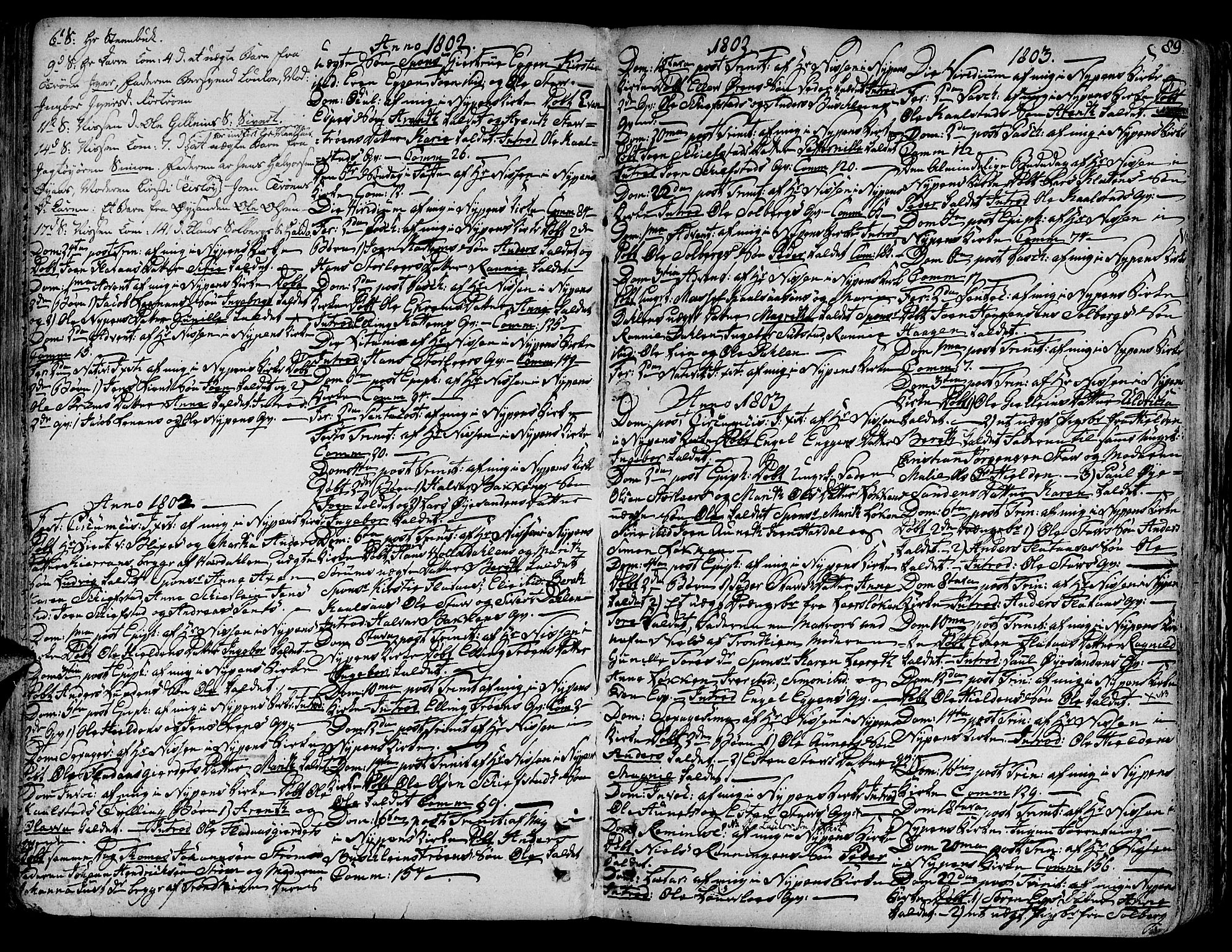Ministerialprotokoller, klokkerbøker og fødselsregistre - Sør-Trøndelag, SAT/A-1456/691/L1063: Parish register (official) no. 691A02 /3, 1768-1815, p. 89