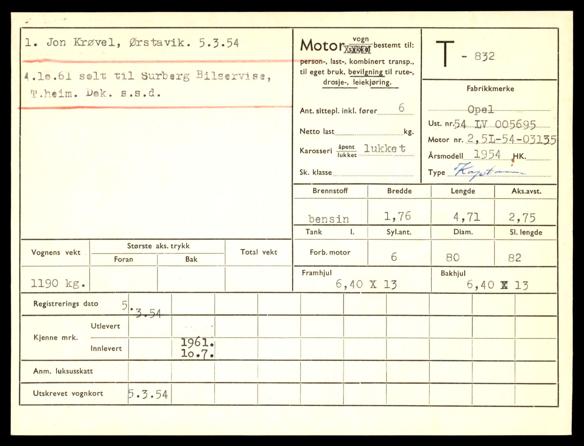 Møre og Romsdal vegkontor - Ålesund trafikkstasjon, AV/SAT-A-4099/F/Fe/L0008: Registreringskort for kjøretøy T 747 - T 894, 1927-1998, p. 2130