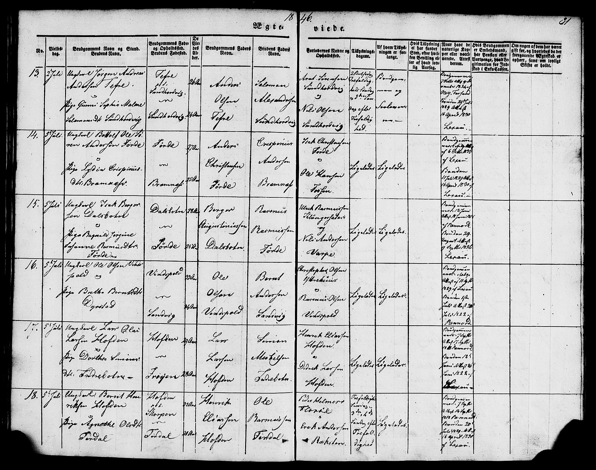 Kinn sokneprestembete, AV/SAB-A-80801/H/Haa/Haaa/L0009: Parish register (official) no. A 9, 1841-1852, p. 31