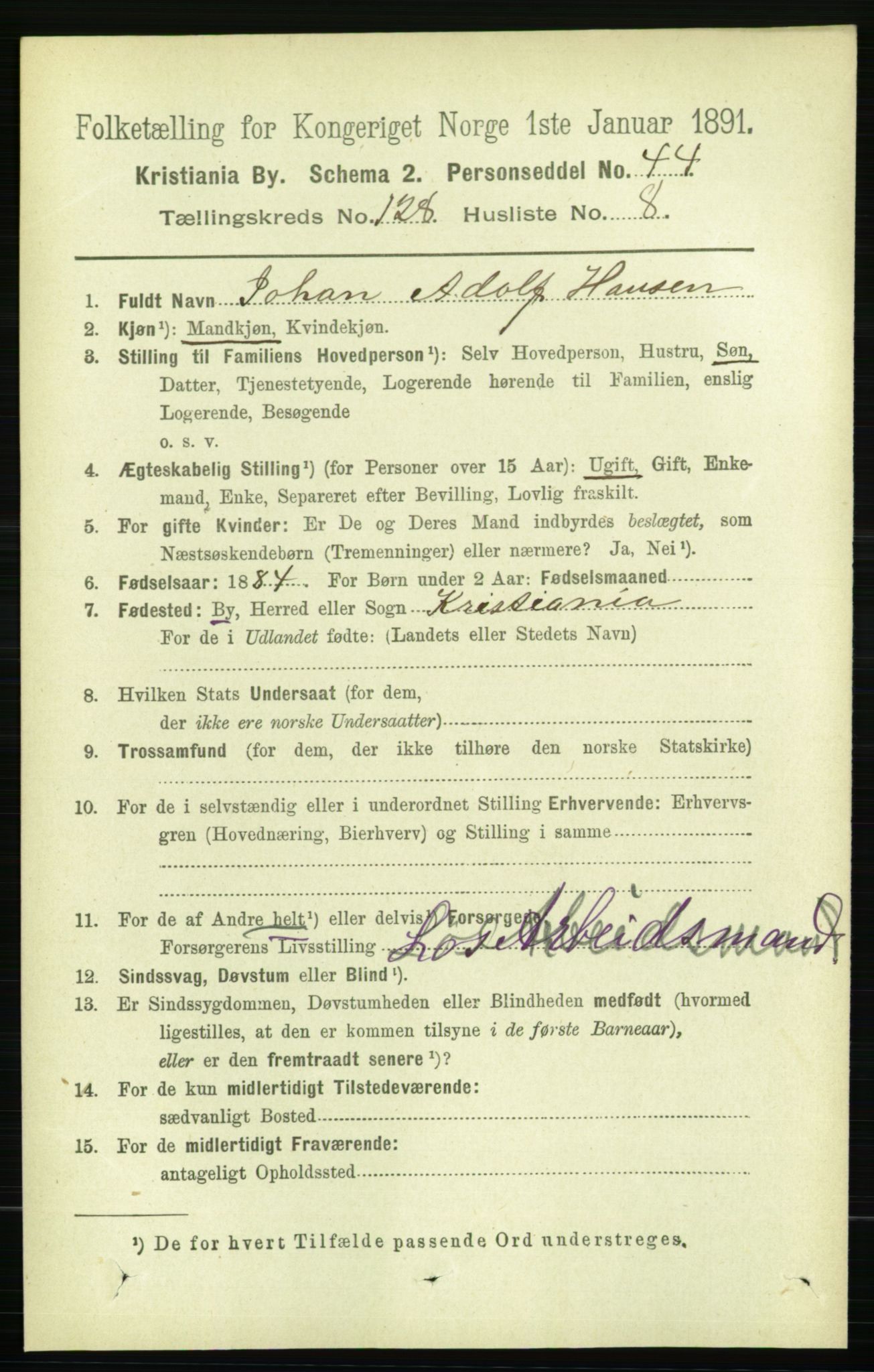 RA, 1891 census for 0301 Kristiania, 1891, p. 68822