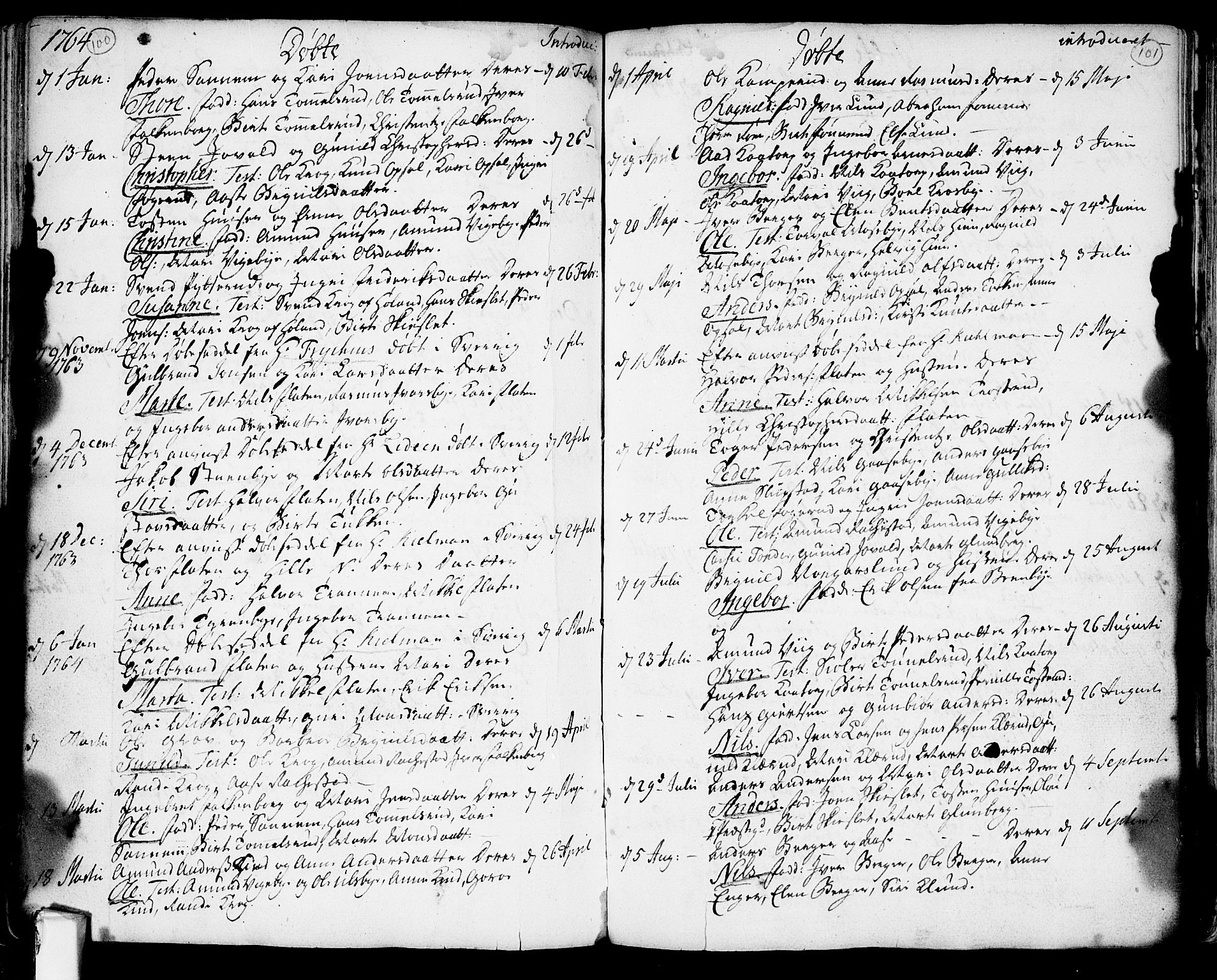 Rødenes prestekontor Kirkebøker, SAO/A-2005/F/Fa/L0002: Parish register (official) no. I 2, 1733-1776, p. 100-101