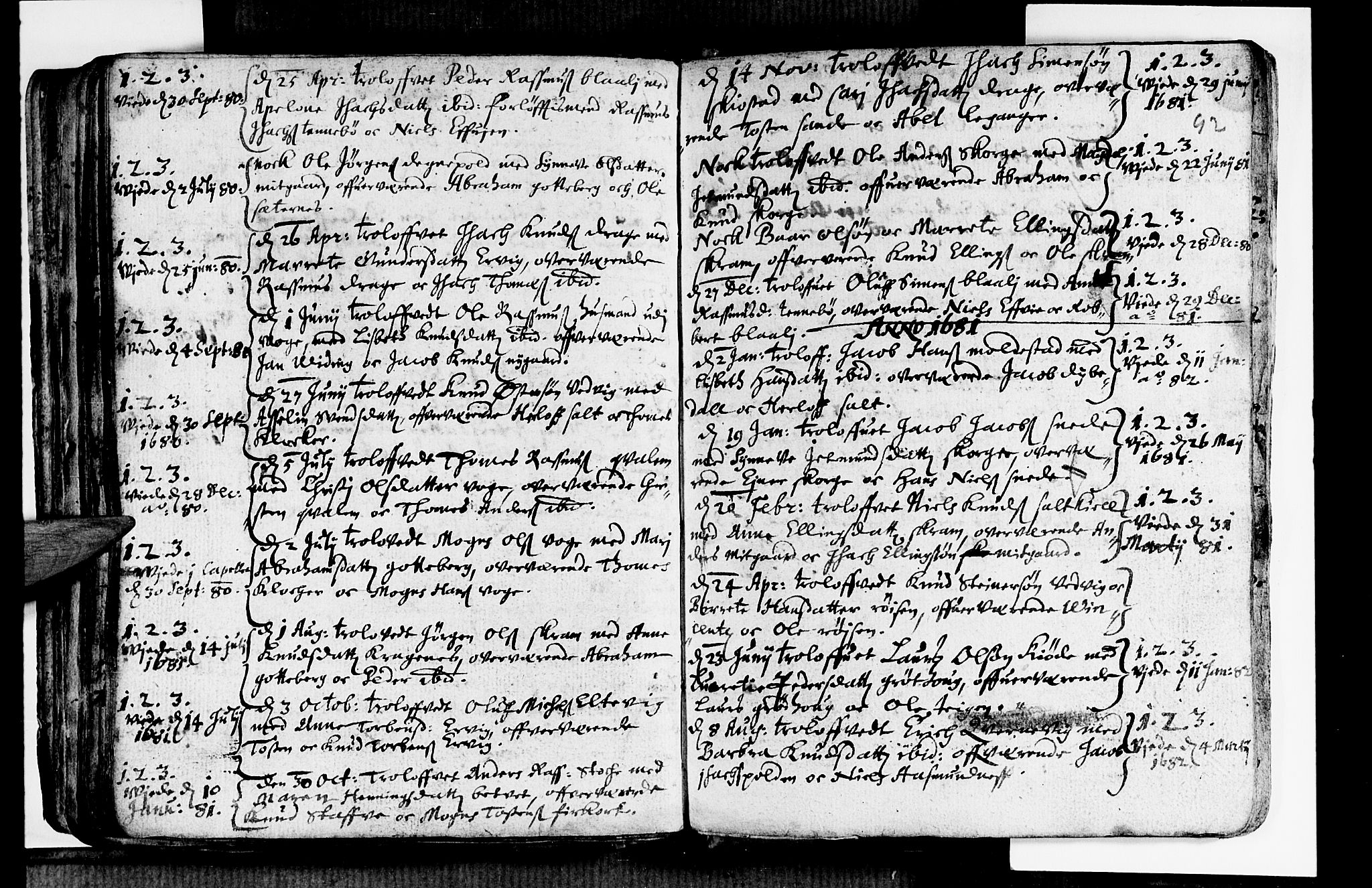 Selje sokneprestembete, AV/SAB-A-99938/H/Ha/Haa/Haaa: Parish register (official) no. A 1, 1668-1696, p. 92