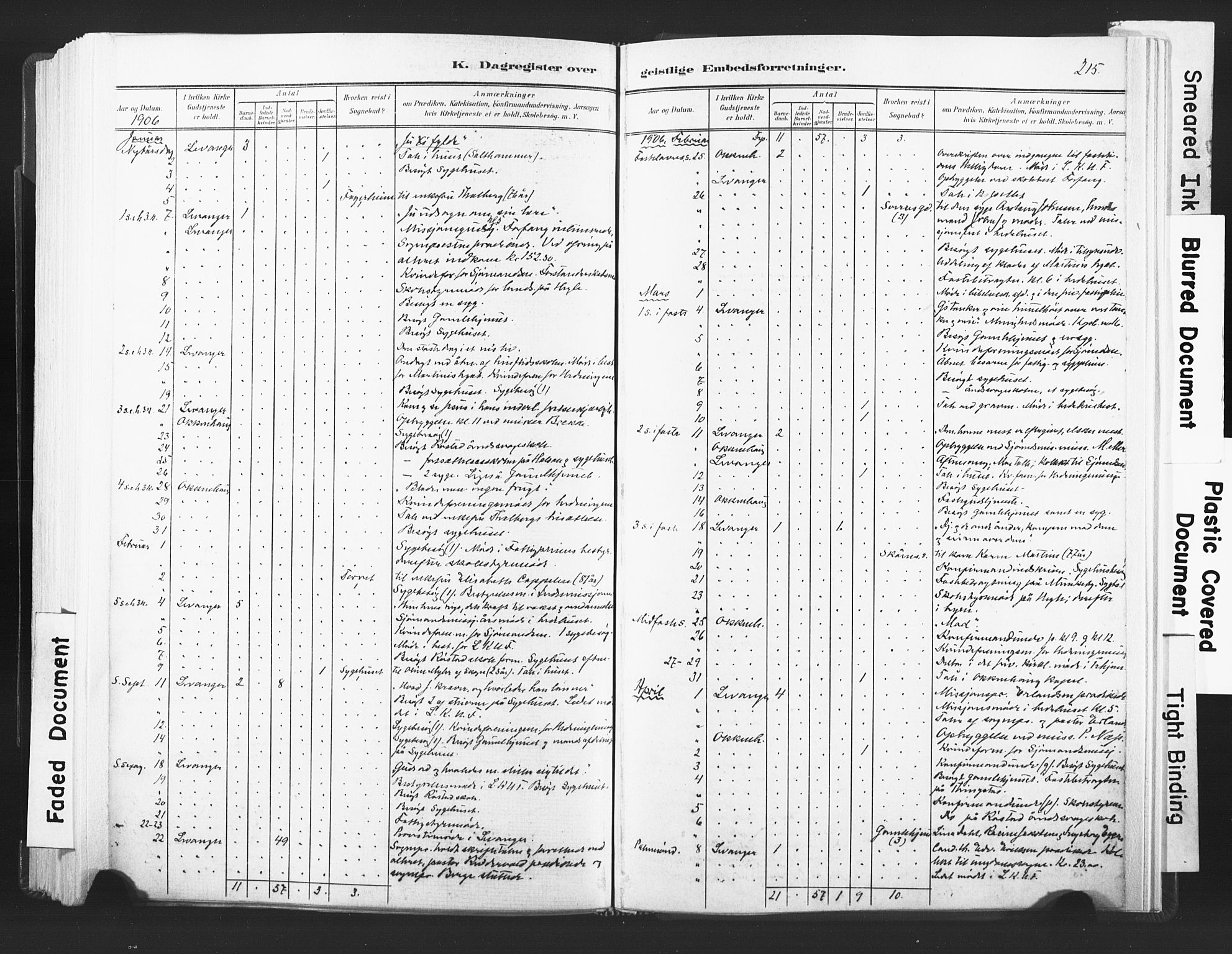 Ministerialprotokoller, klokkerbøker og fødselsregistre - Nord-Trøndelag, SAT/A-1458/720/L0189: Parish register (official) no. 720A05, 1880-1911, p. 215