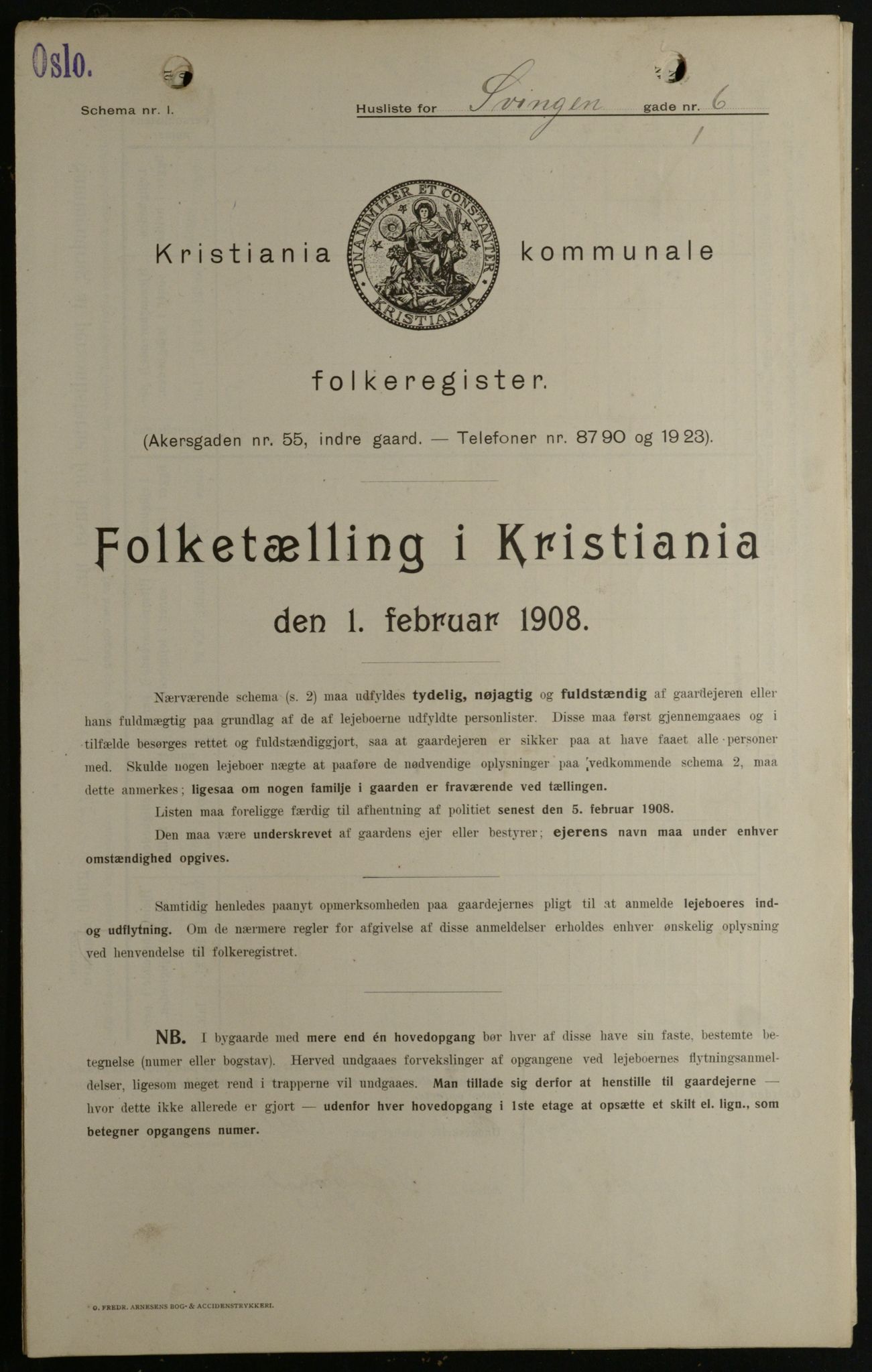 OBA, Municipal Census 1908 for Kristiania, 1908, p. 95428