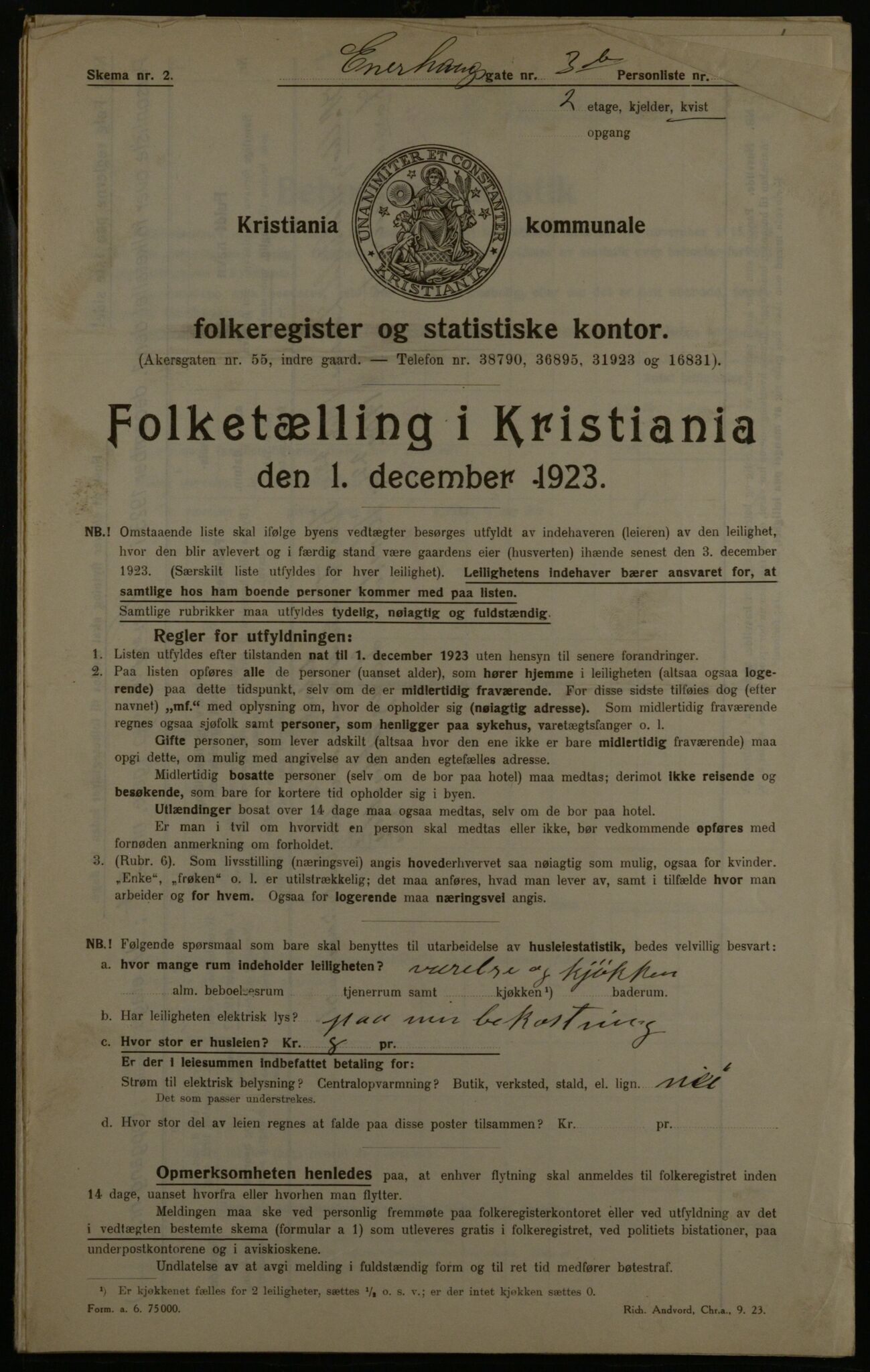 OBA, Municipal Census 1923 for Kristiania, 1923, p. 23981