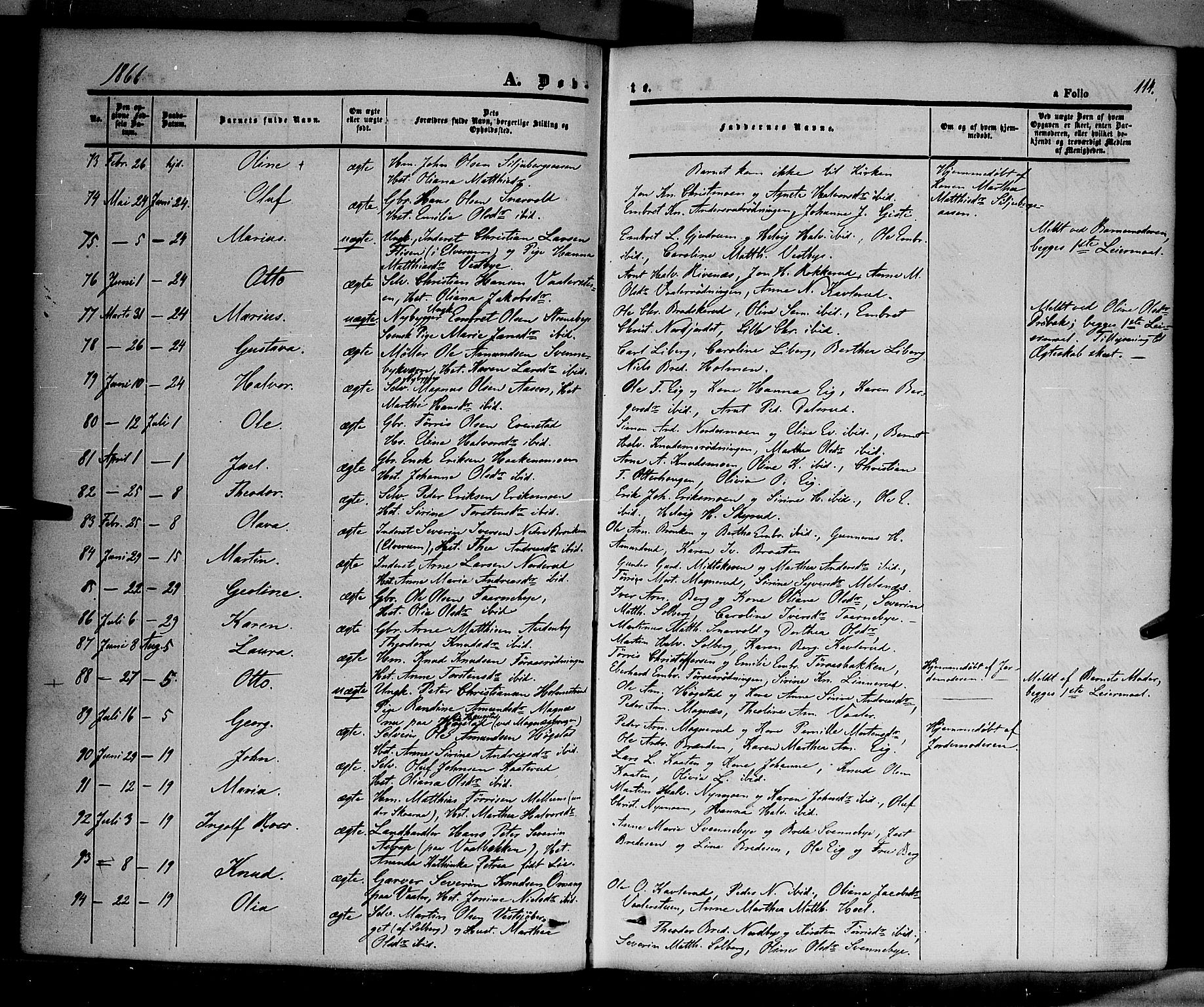 Våler prestekontor, Hedmark, SAH/PREST-040/H/Ha/Haa/L0001: Parish register (official) no. 1, 1849-1878, p. 114