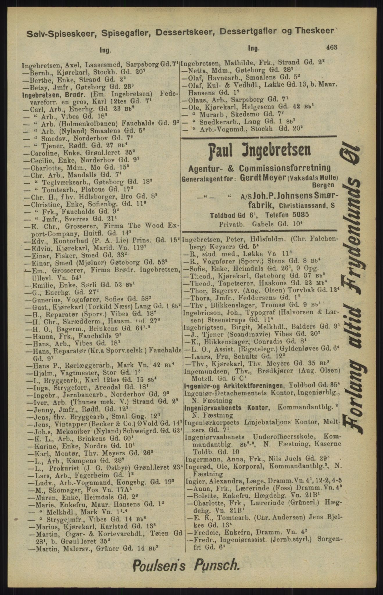 Kristiania/Oslo adressebok, PUBL/-, 1904, p. 463