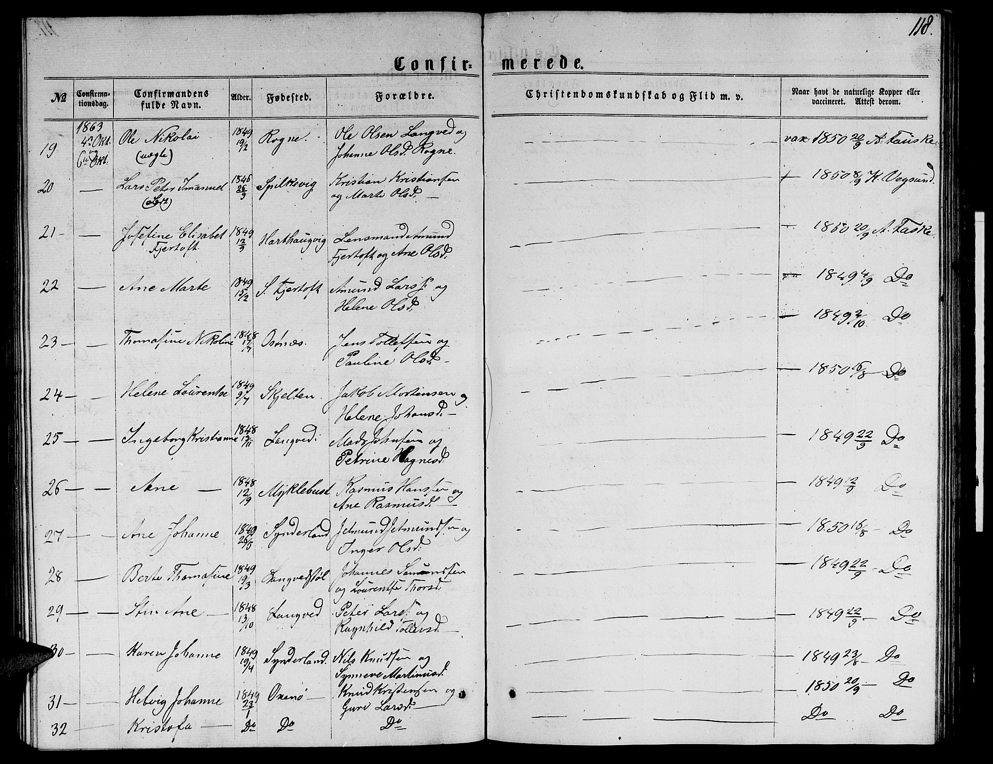 Ministerialprotokoller, klokkerbøker og fødselsregistre - Møre og Romsdal, SAT/A-1454/536/L0508: Parish register (copy) no. 536C03, 1860-1870, p. 118