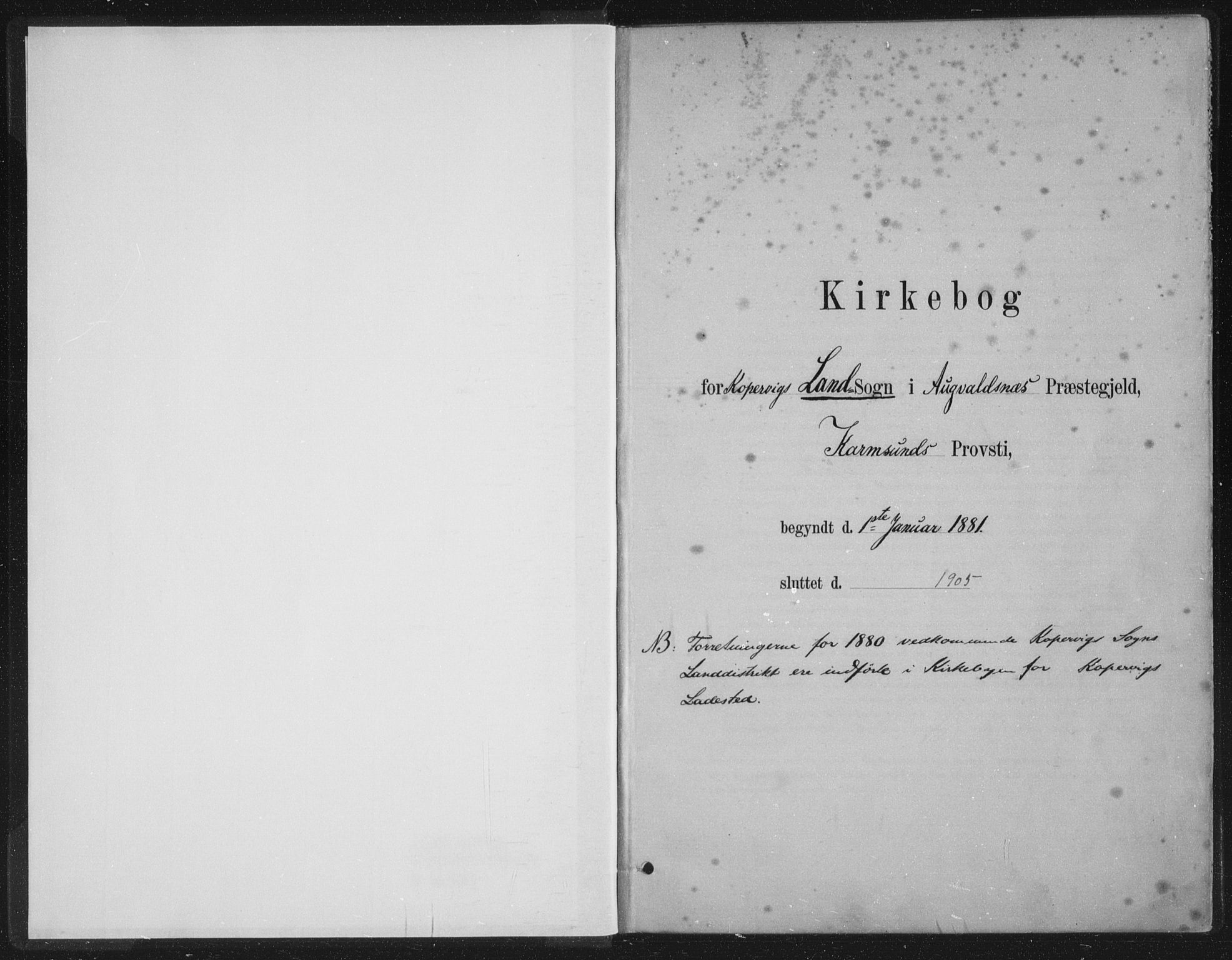 Kopervik sokneprestkontor, SAST/A-101850/H/Ha/Haa/L0002: Parish register (official) no. A 2, 1880-1912