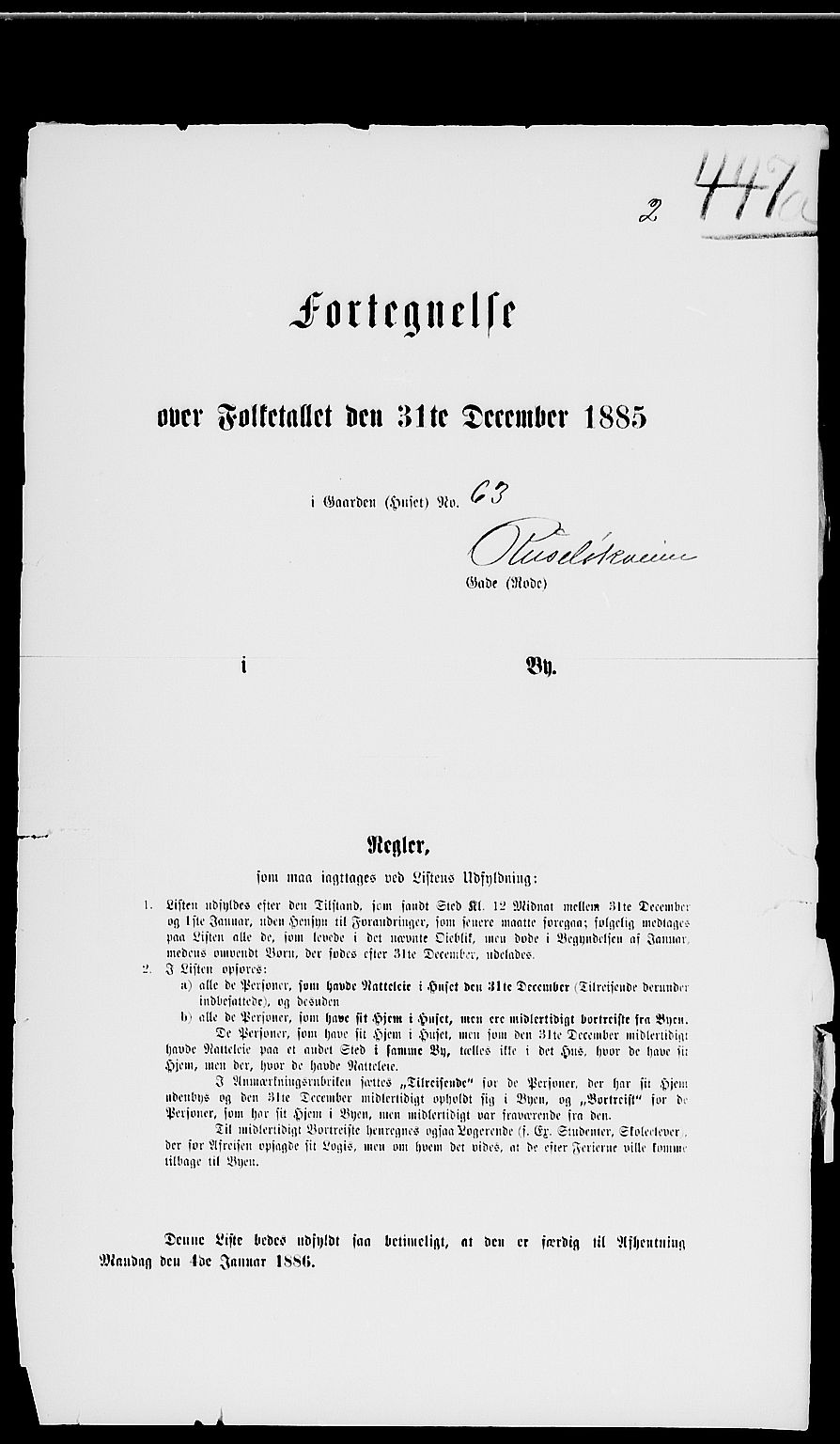 RA, 1885 census for 0301 Kristiania, 1885, p. 3583