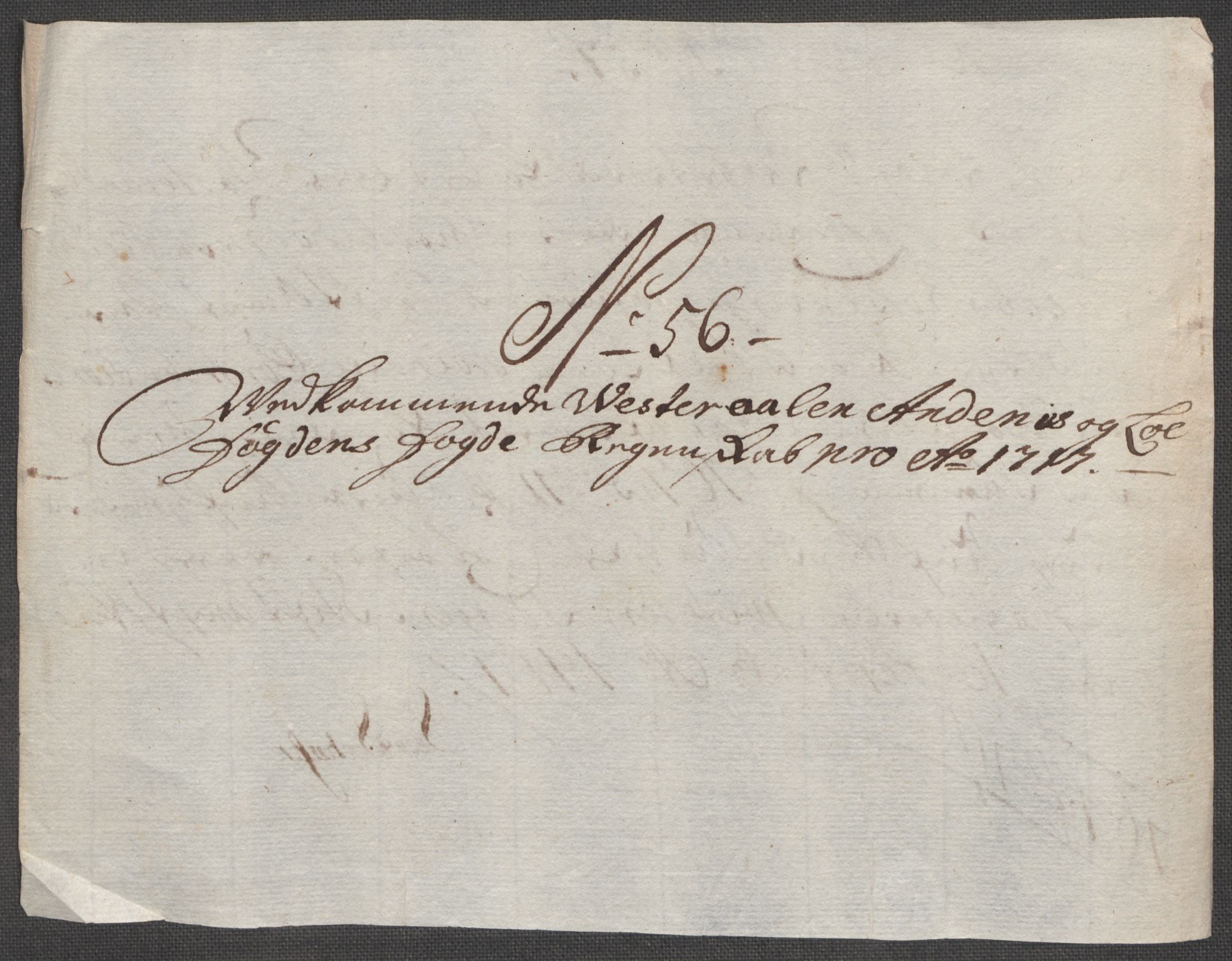 Rentekammeret inntil 1814, Reviderte regnskaper, Fogderegnskap, AV/RA-EA-4092/R67/L4683: Fogderegnskap Vesterålen, Andenes og Lofoten, 1717, p. 286