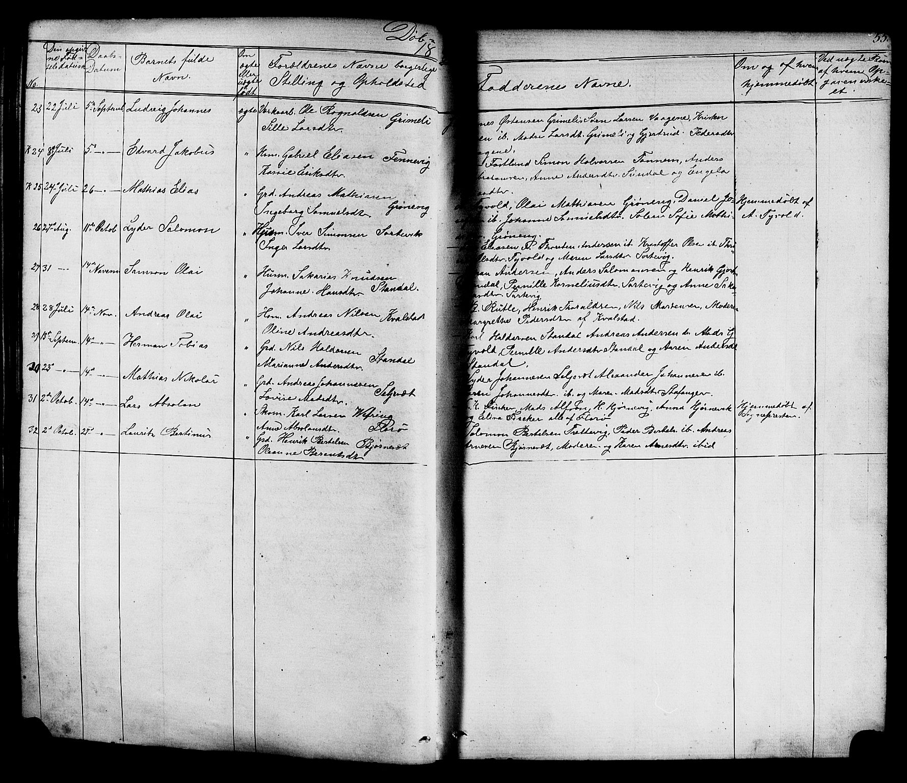 Kinn sokneprestembete, AV/SAB-A-80801/H/Hab/Habc/L0002: Parish register (copy) no. C 2, 1869-1918, p. 55