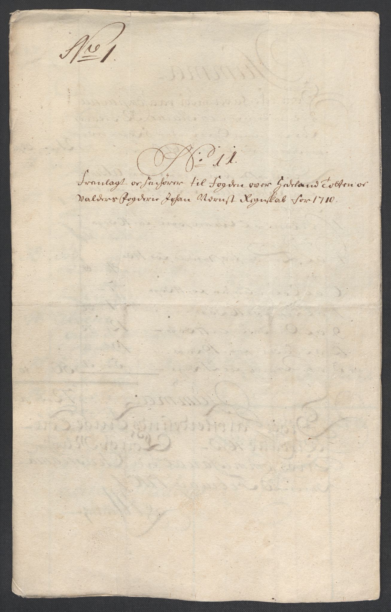 Rentekammeret inntil 1814, Reviderte regnskaper, Fogderegnskap, RA/EA-4092/R18/L1307: Fogderegnskap Hadeland, Toten og Valdres, 1710, p. 47