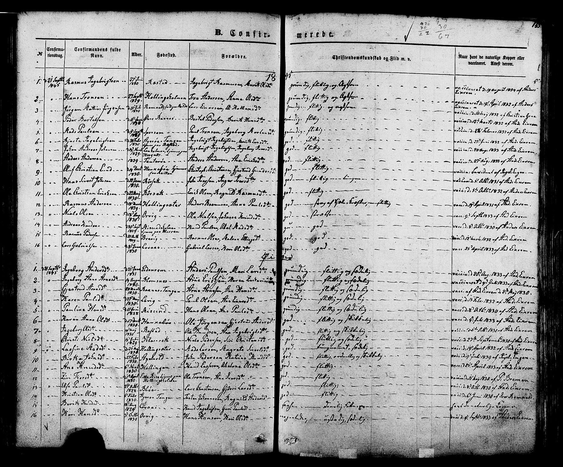 Ministerialprotokoller, klokkerbøker og fødselsregistre - Møre og Romsdal, SAT/A-1454/560/L0719: Parish register (official) no. 560A03, 1845-1872, p. 133