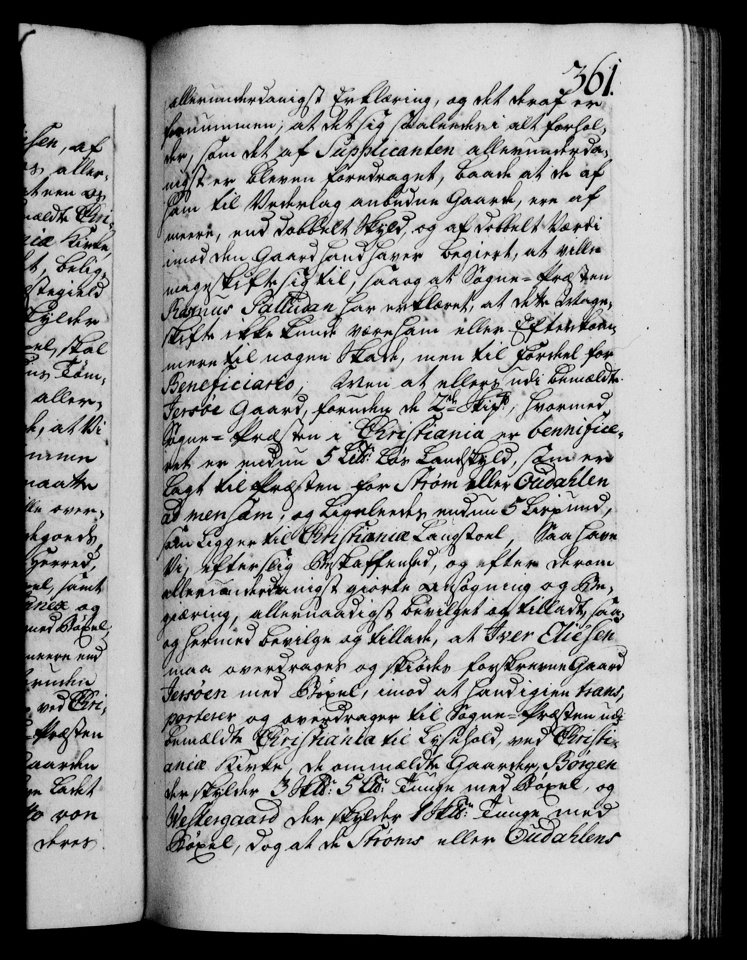 Danske Kanselli 1572-1799, AV/RA-EA-3023/F/Fc/Fca/Fcaa/L0034: Norske registre, 1745-1746, p. 361a