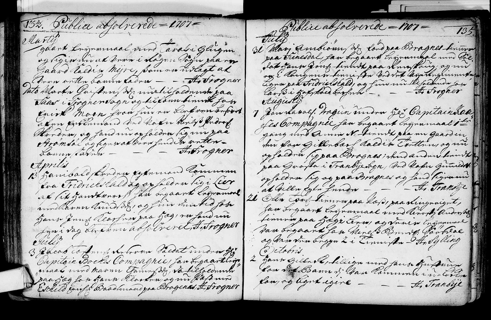 Lier kirkebøker, AV/SAKO-A-230/F/Fa/L0002: Parish register (official) no. I 2, 1701-1726, p. 134-135