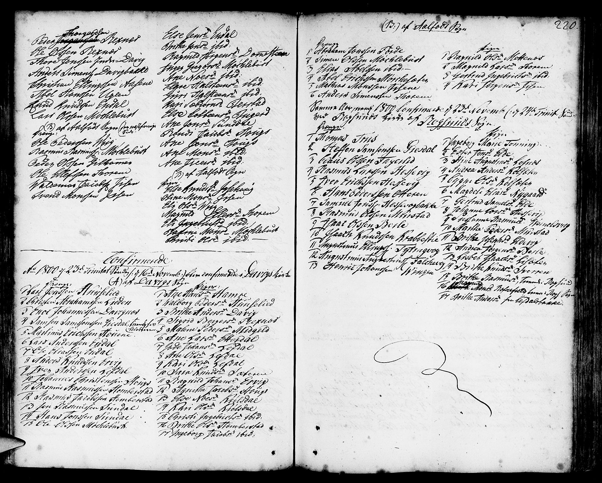 Davik sokneprestembete, SAB/A-79701/H/Haa/Haaa/L0002: Parish register (official) no. A 2, 1742-1816, p. 220