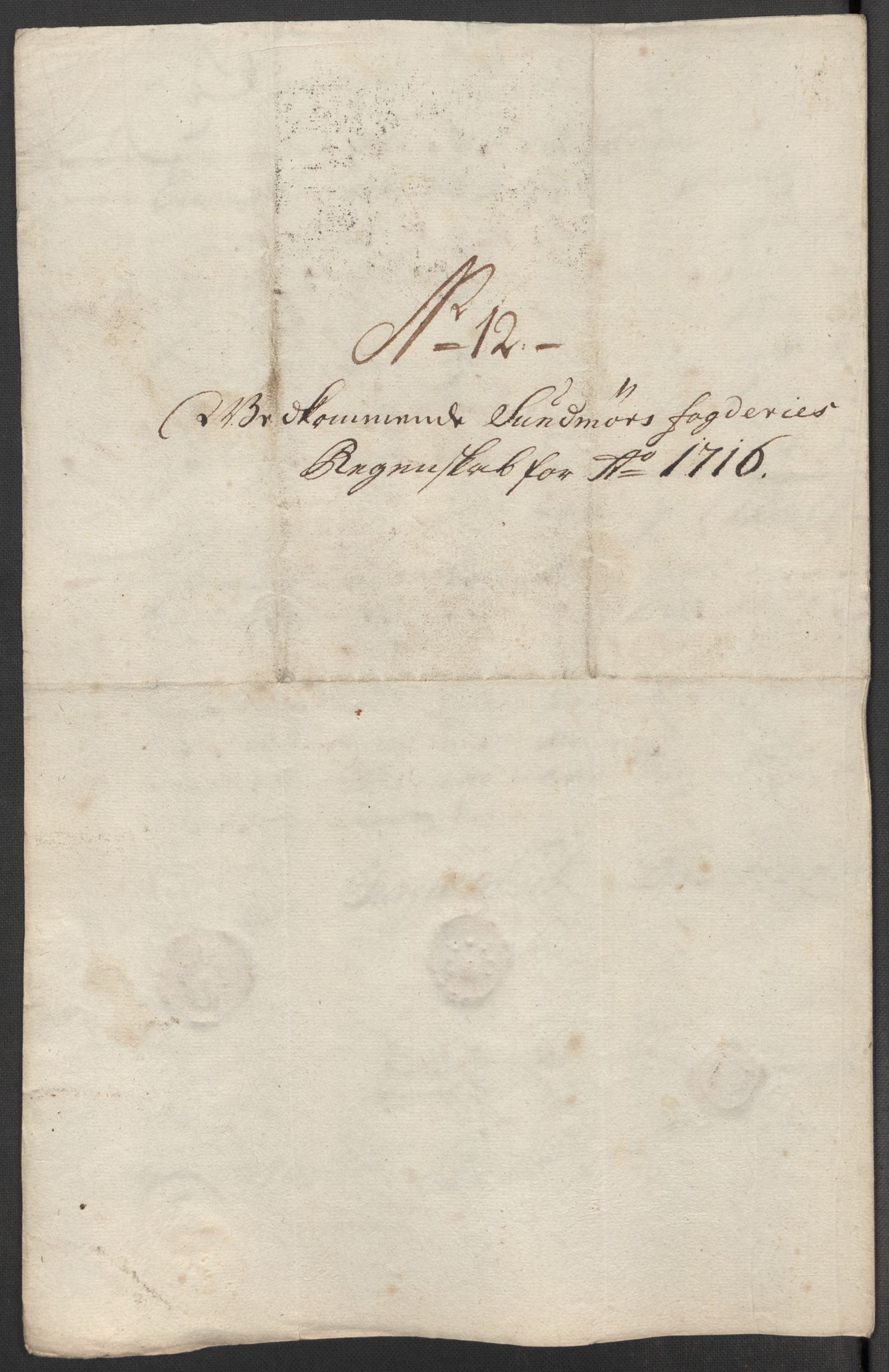 Rentekammeret inntil 1814, Reviderte regnskaper, Fogderegnskap, RA/EA-4092/R54/L3568: Fogderegnskap Sunnmøre, 1716, p. 104