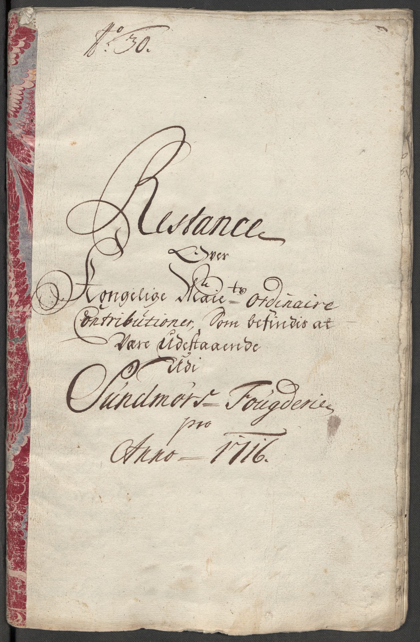 Rentekammeret inntil 1814, Reviderte regnskaper, Fogderegnskap, RA/EA-4092/R54/L3568: Fogderegnskap Sunnmøre, 1716, p. 188