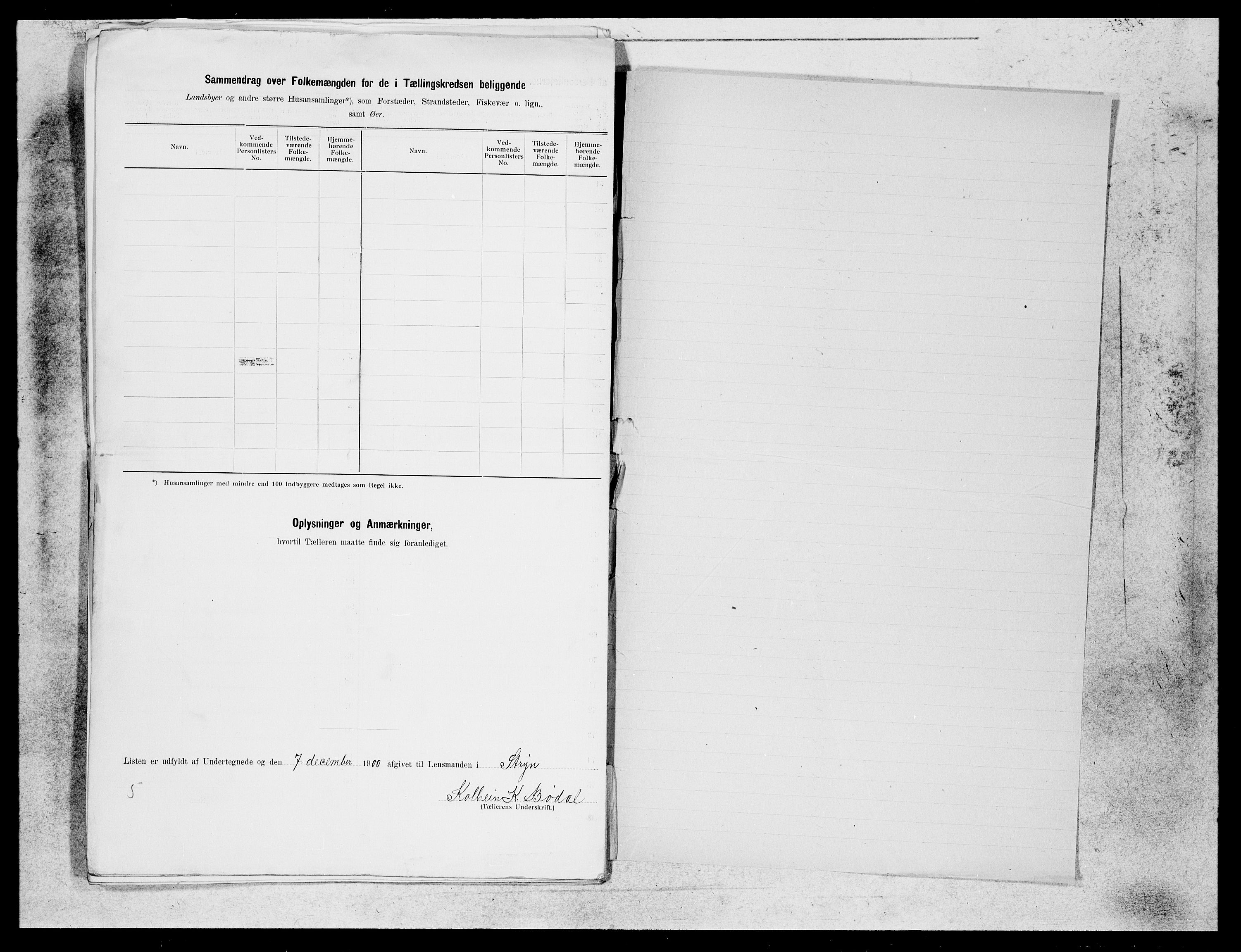 SAB, 1900 census for Stryn, 1900, p. 21