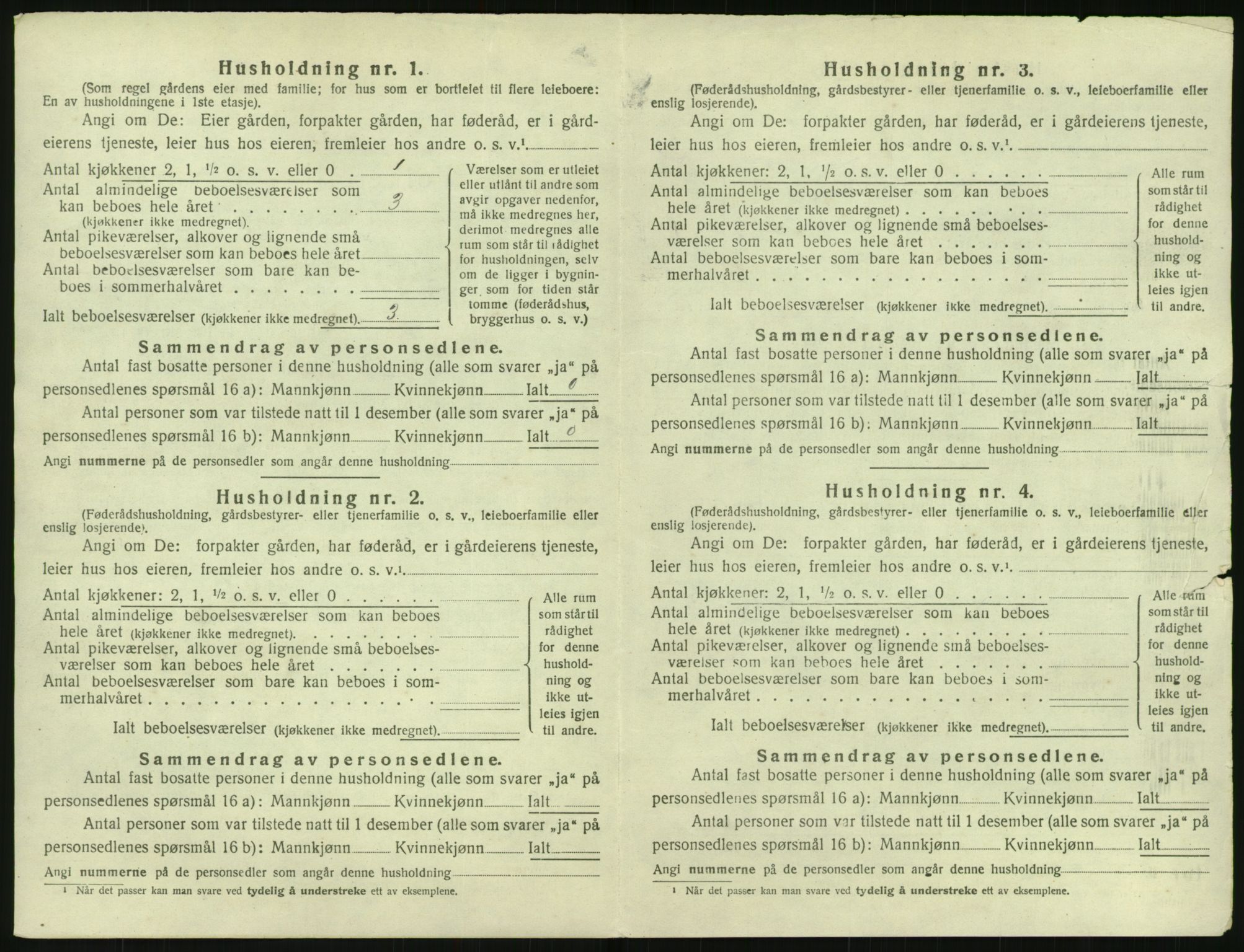 SAK, 1920 census for Tveit, 1920, p. 747