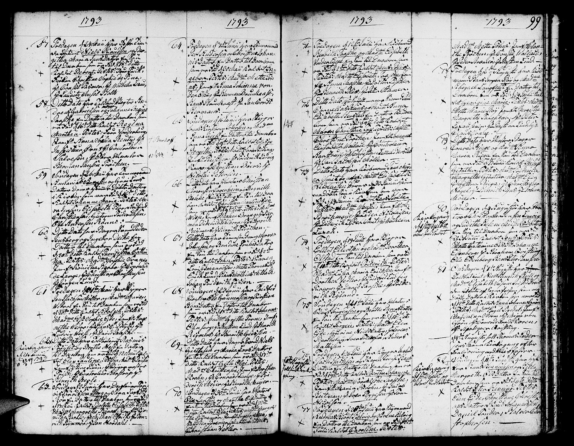 Nykirken Sokneprestembete, AV/SAB-A-77101/H/Haa/L0005: Parish register (official) no. A 5, 1775-1808, p. 99