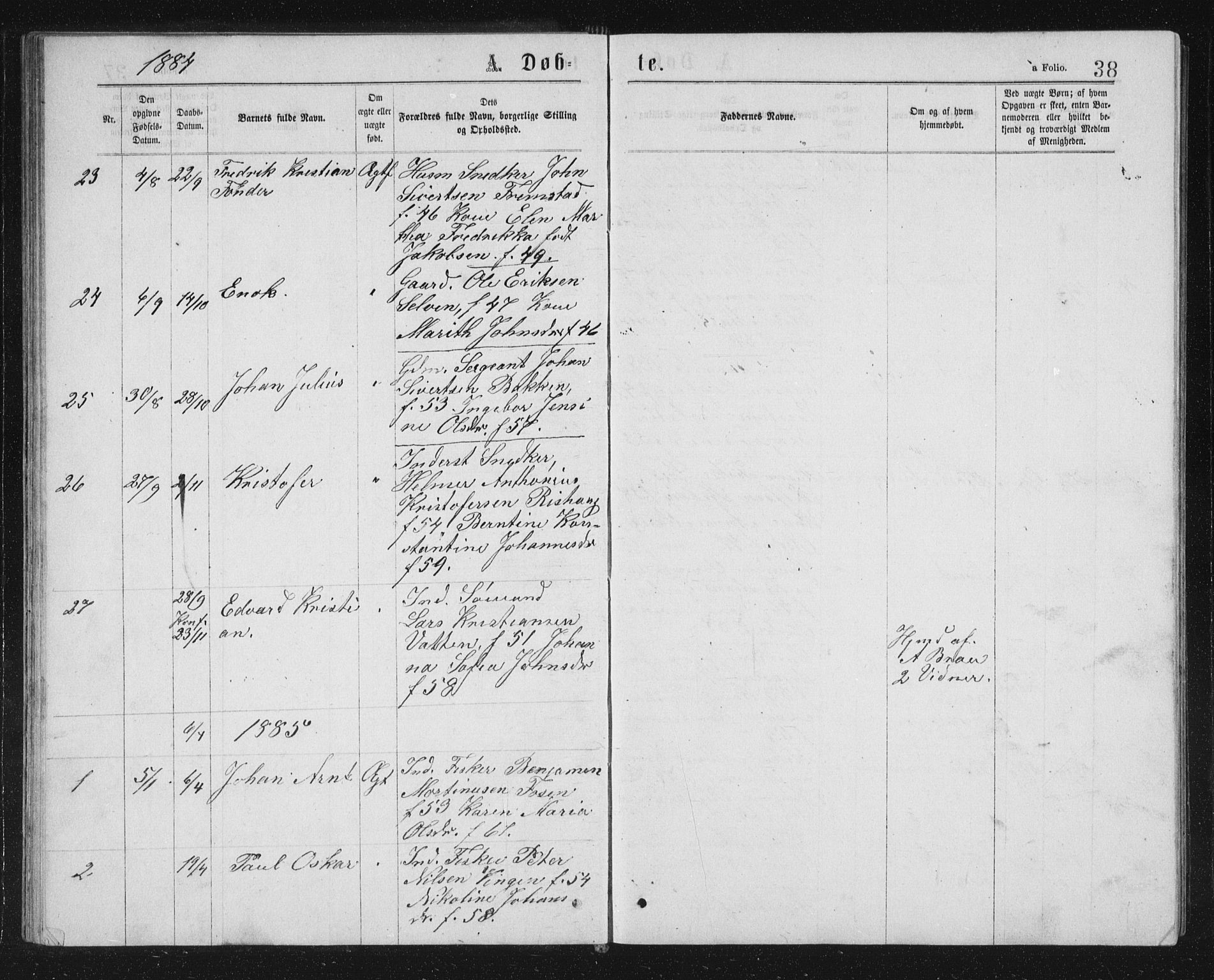 Ministerialprotokoller, klokkerbøker og fødselsregistre - Sør-Trøndelag, SAT/A-1456/662/L0756: Parish register (copy) no. 662C01, 1869-1891, p. 38