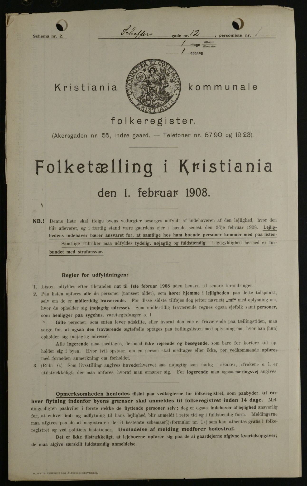 OBA, Municipal Census 1908 for Kristiania, 1908, p. 83966