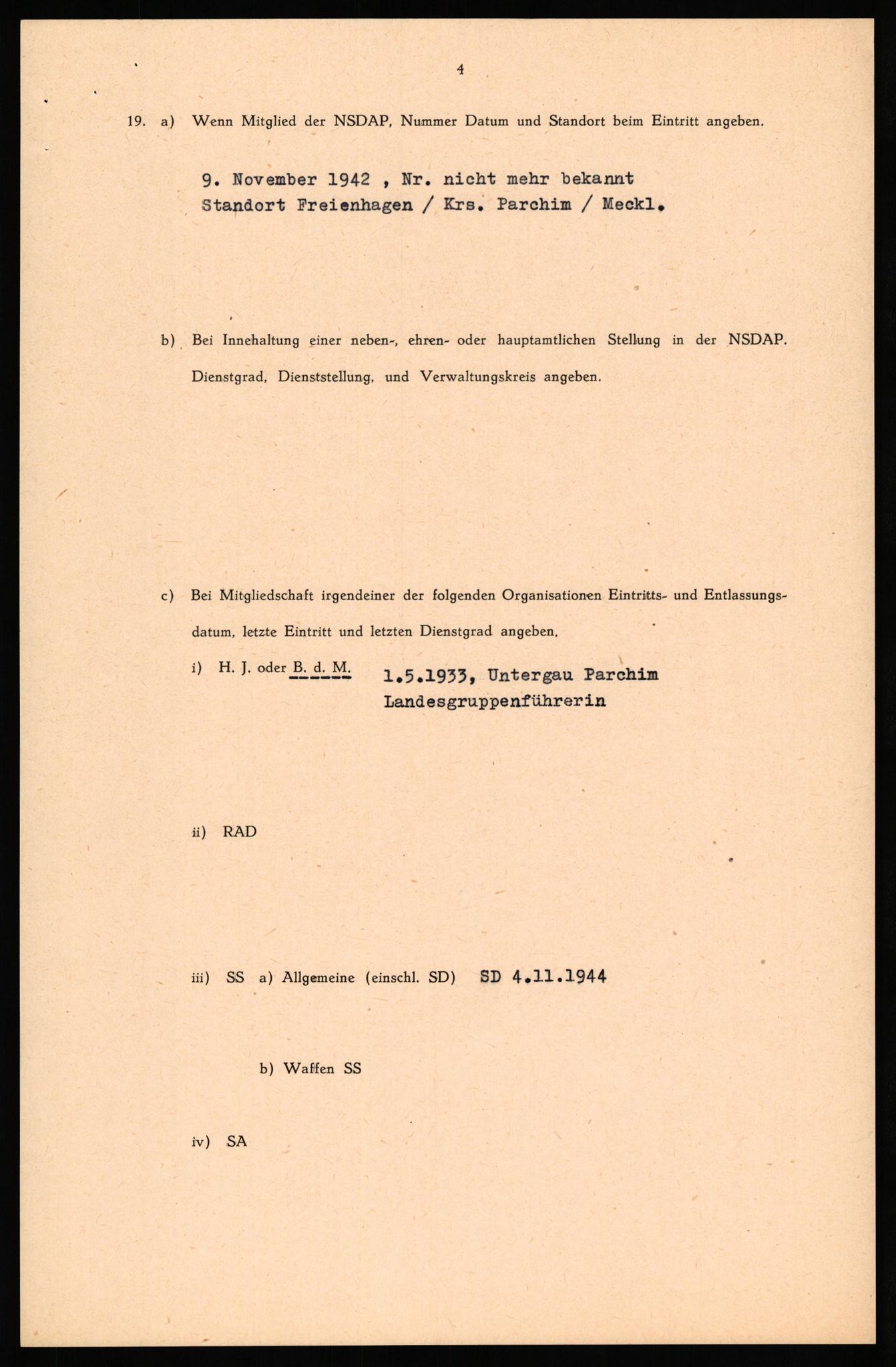 Forsvaret, Forsvarets overkommando II, AV/RA-RAFA-3915/D/Db/L0034: CI Questionaires. Tyske okkupasjonsstyrker i Norge. Tyskere., 1945-1946, p. 255