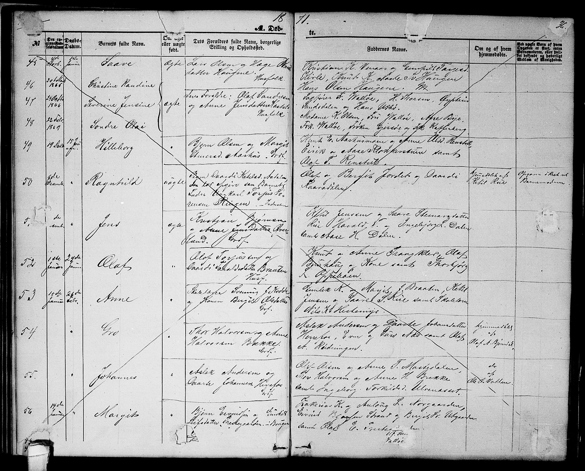Seljord kirkebøker, SAKO/A-20/G/Ga/L0003: Parish register (copy) no. I 3, 1866-1873, p. 35