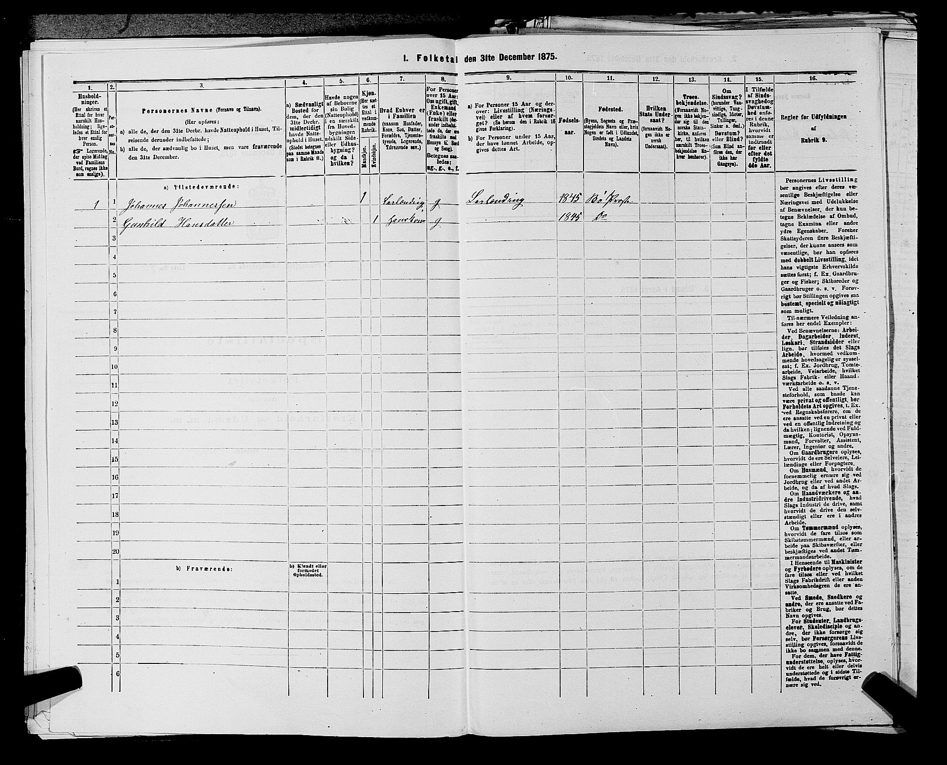 SAKO, 1875 census for 0821P Bø, 1875, p. 115