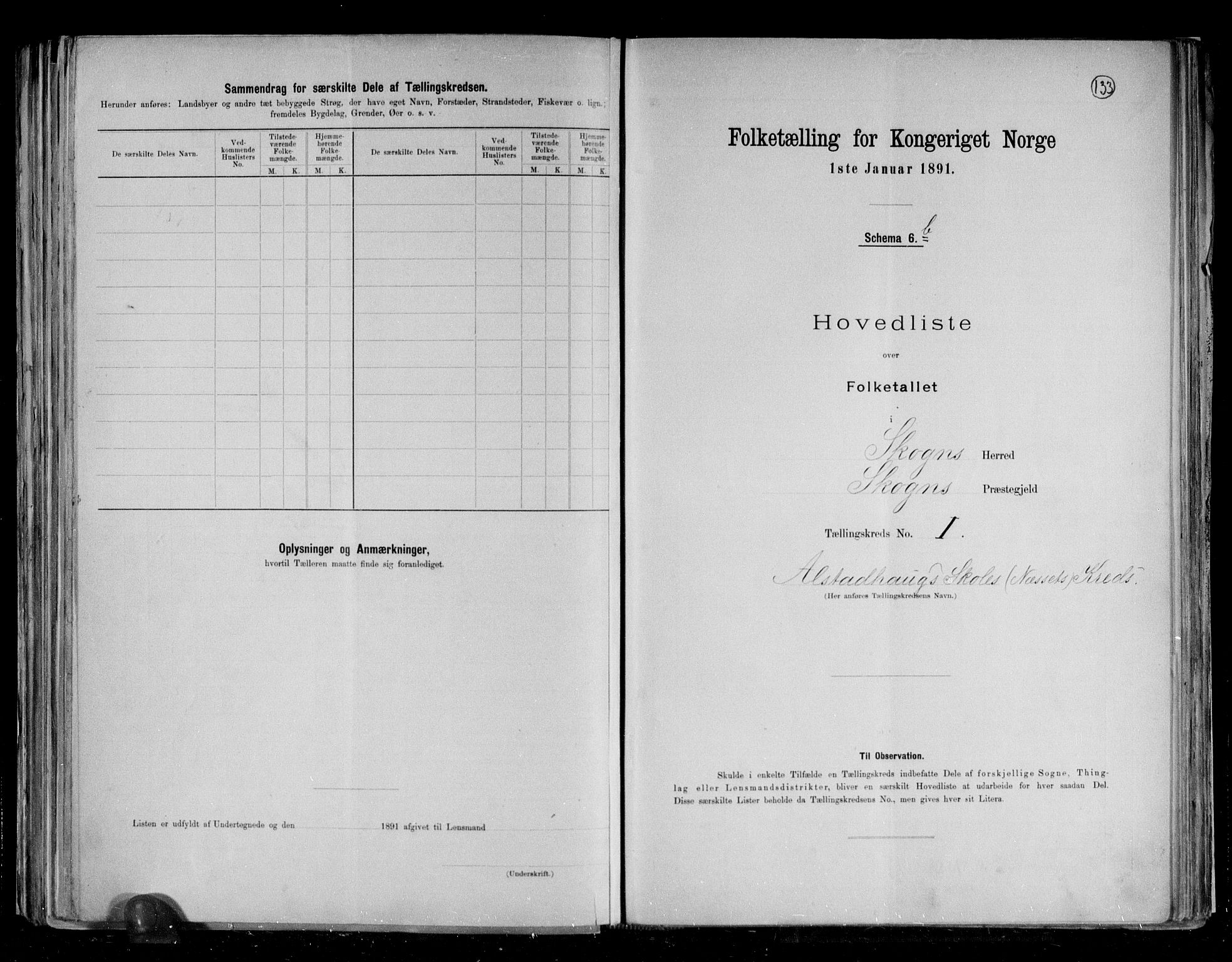 RA, 1891 census for 1719 Skogn, 1891, p. 6