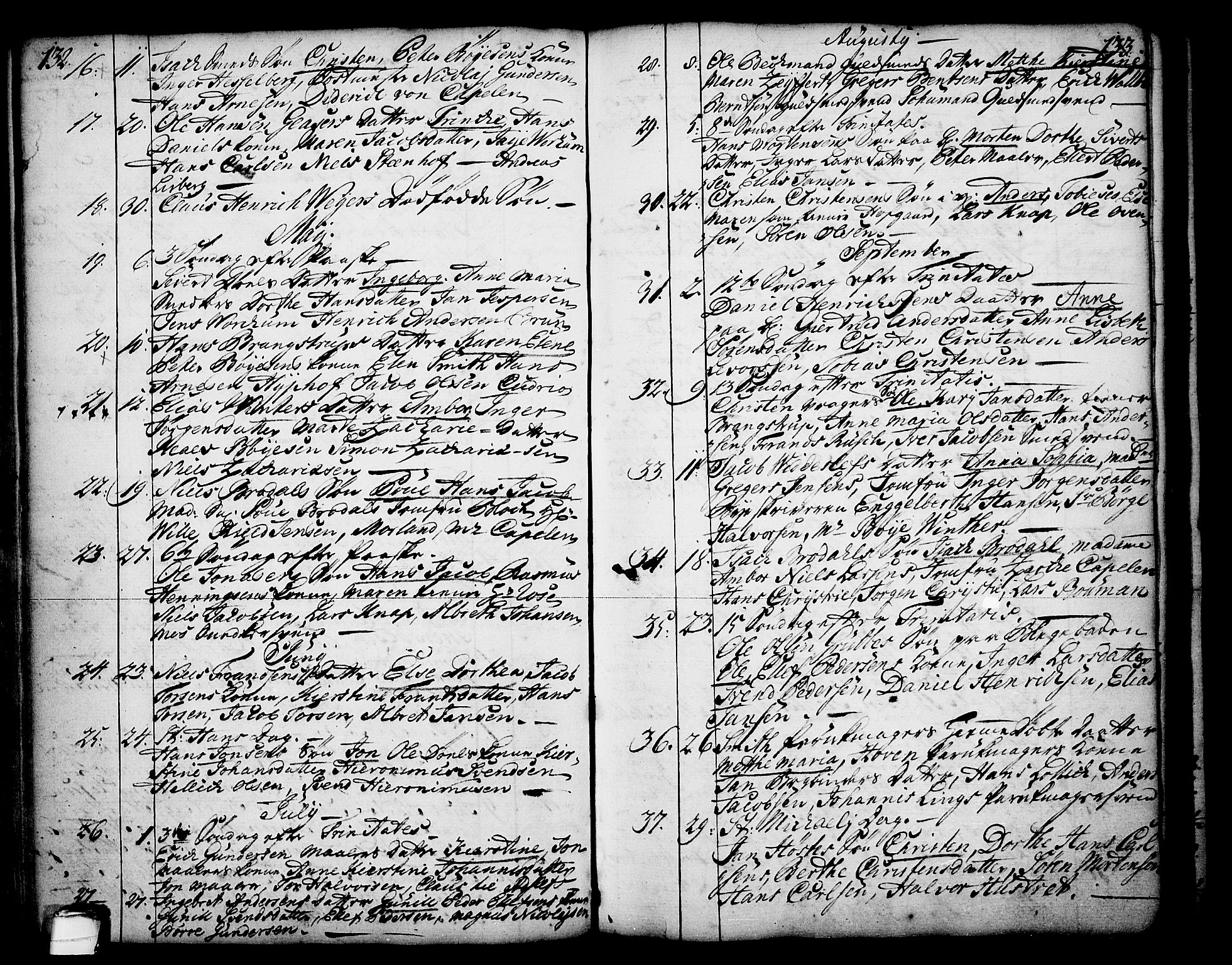 Skien kirkebøker, AV/SAKO-A-302/F/Fa/L0003: Parish register (official) no. 3, 1755-1791, p. 132-133