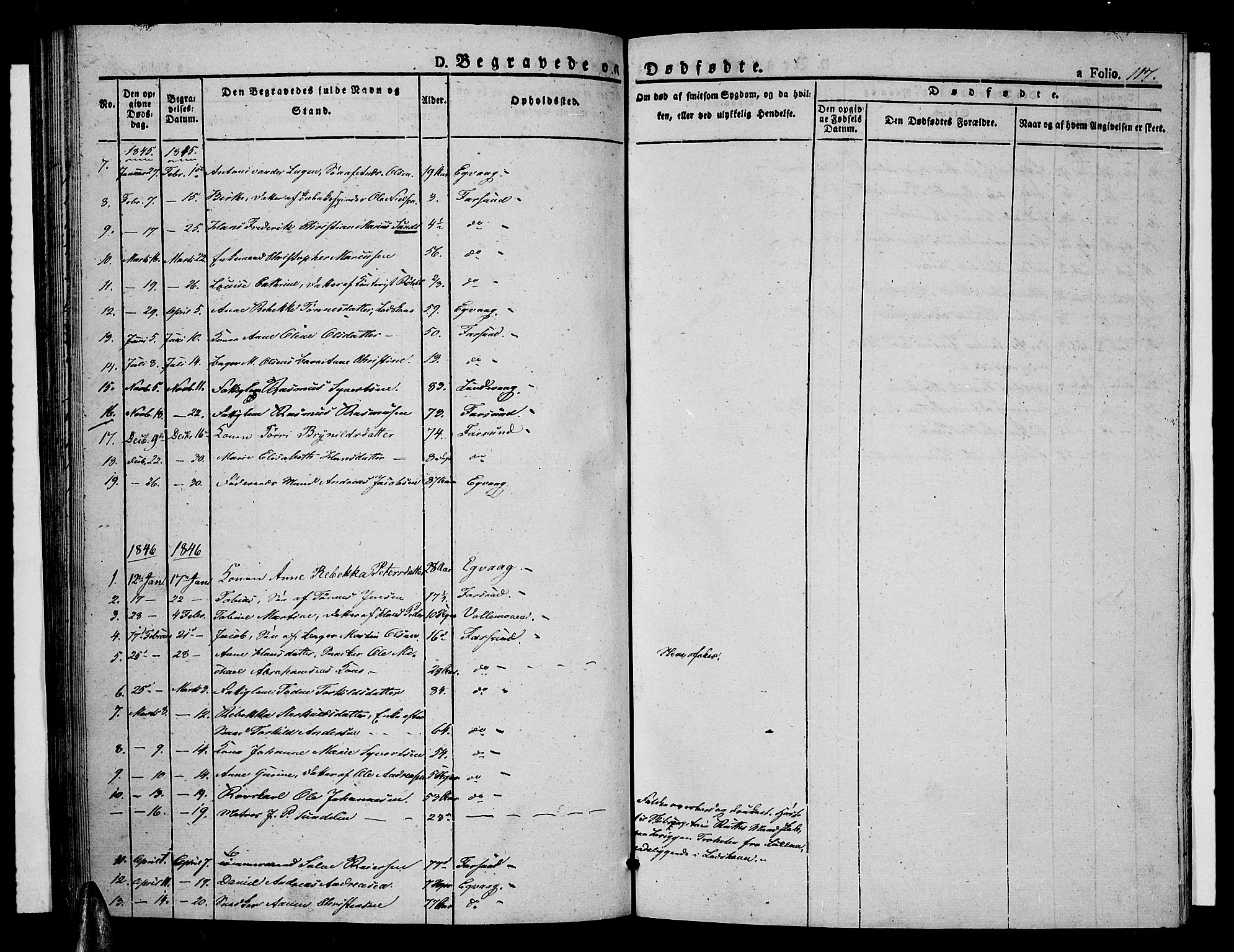 Farsund sokneprestkontor, AV/SAK-1111-0009/F/Fa/L0003: Parish register (official) no. A 3, 1836-1846, p. 117