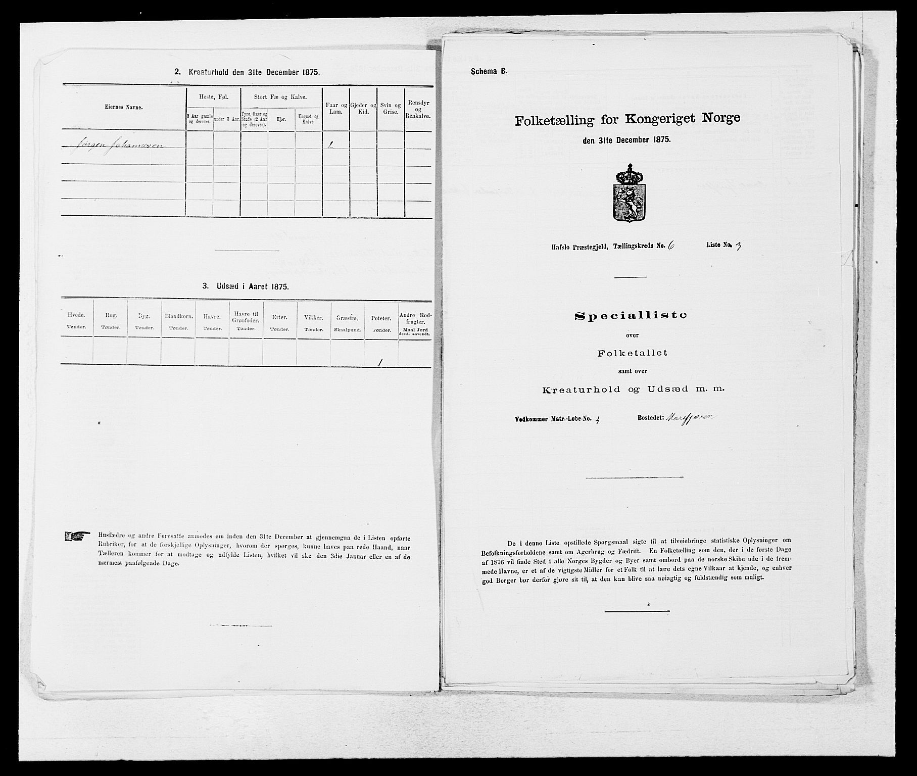 SAB, 1875 census for 1425P Hafslo, 1875, p. 686