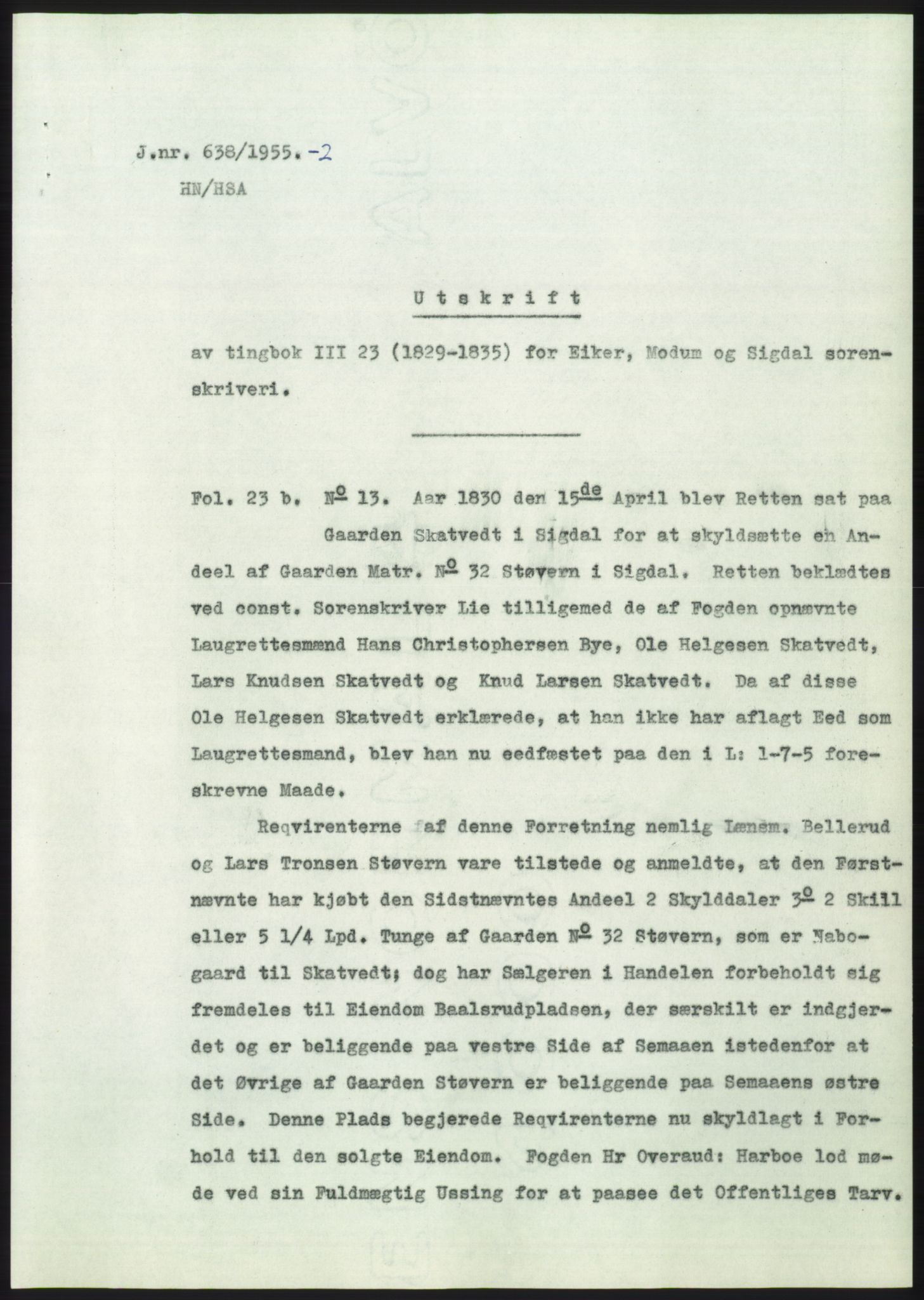 Statsarkivet i Kongsberg, SAKO/A-0001, 1955, p. 441