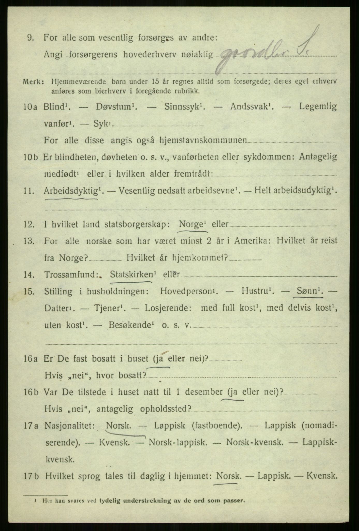 SATØ, 1920 census for Tromsøysund, 1920, p. 10703