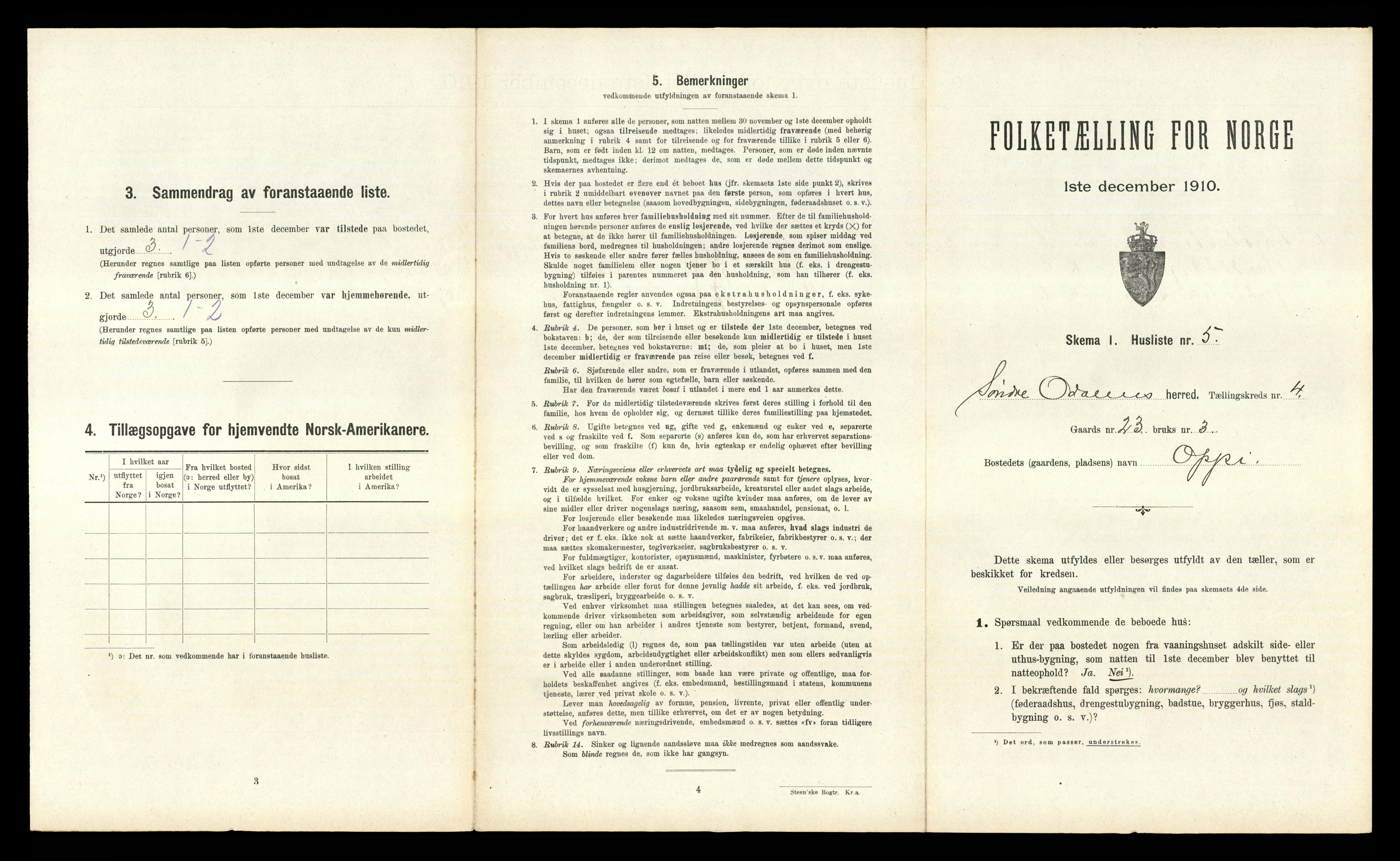 RA, 1910 census for Sør-Odal, 1910, p. 594