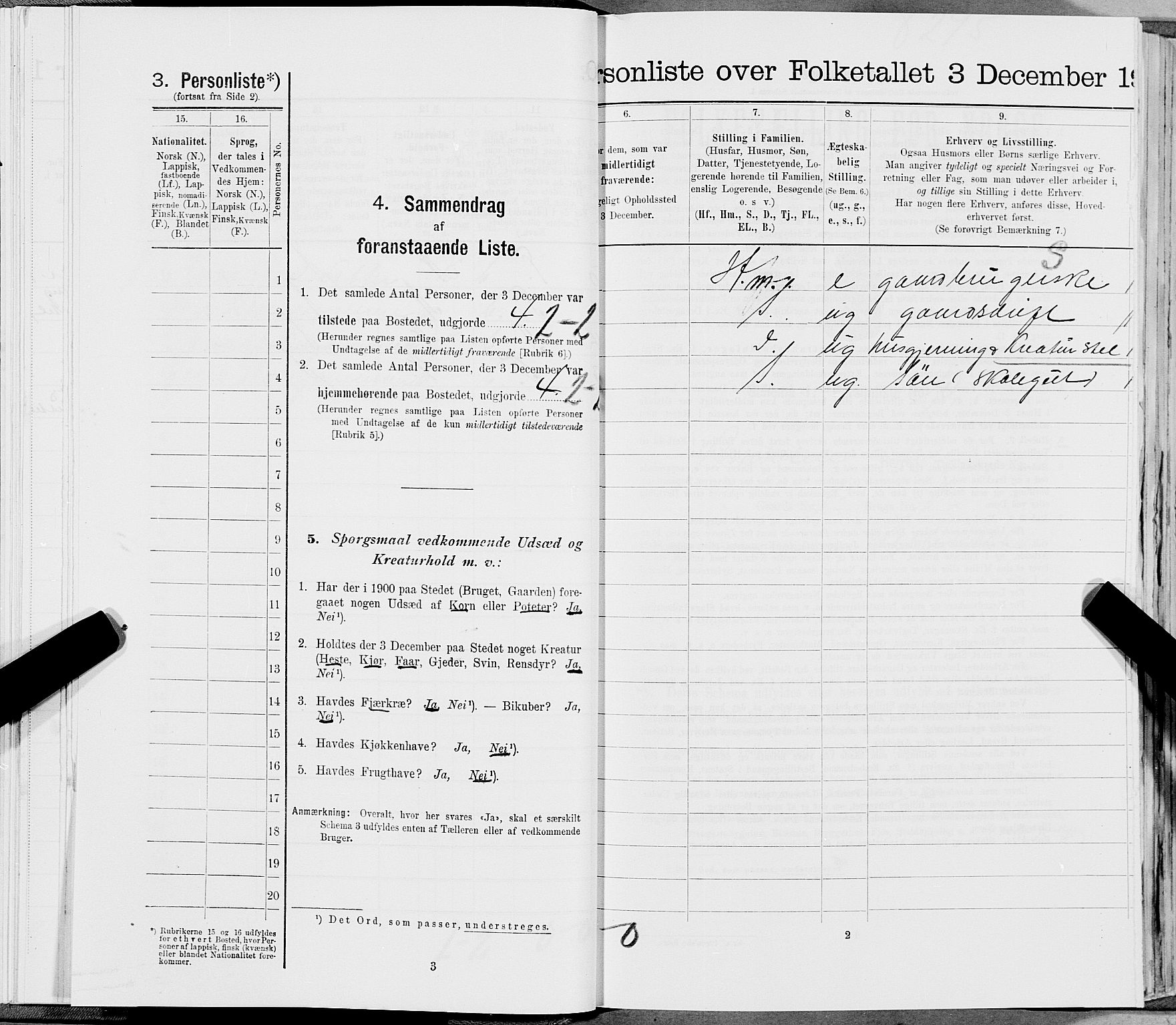 SAT, 1900 census for Bindal, 1900, p. 768