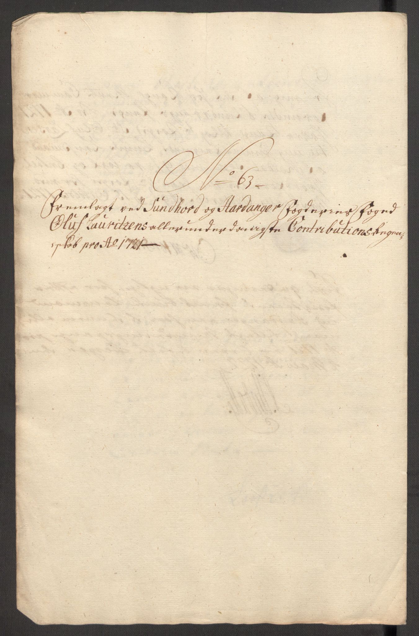Rentekammeret inntil 1814, Reviderte regnskaper, Fogderegnskap, RA/EA-4092/R48/L3000: Fogderegnskap Sunnhordland og Hardanger, 1721, p. 387