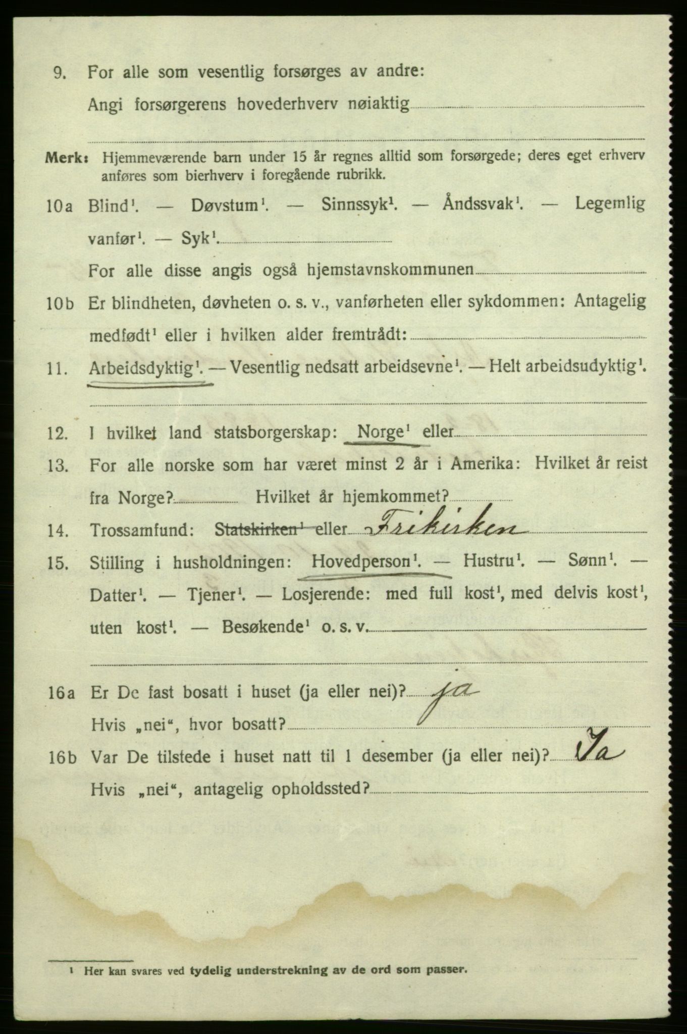 SAO, 1920 census for Fredrikshald, 1920, p. 23983