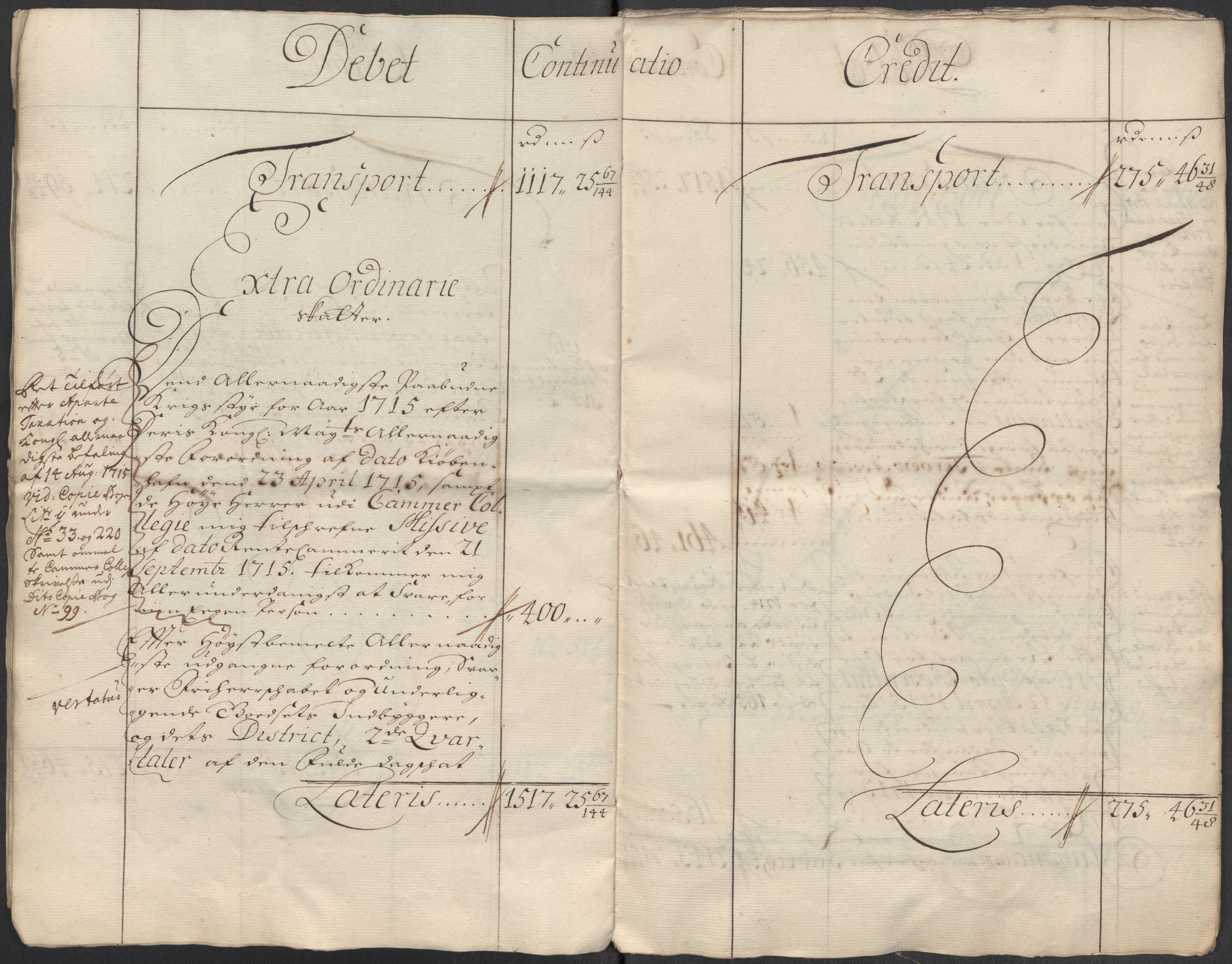 Rentekammeret inntil 1814, Reviderte regnskaper, Fogderegnskap, AV/RA-EA-4092/R49/L3139: Fogderegnskap Rosendal Baroni, 1715-1717, p. 14