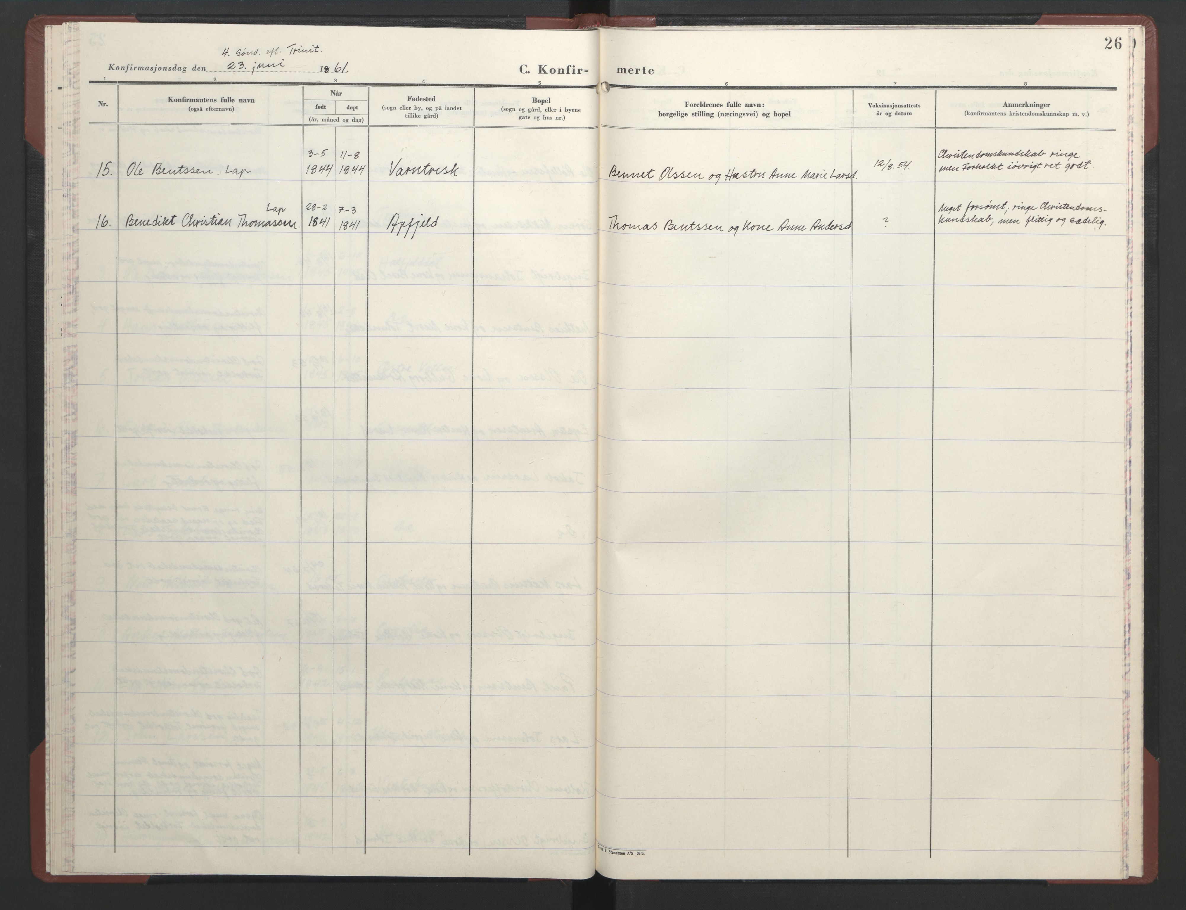 Ministerialprotokoller, klokkerbøker og fødselsregistre - Nordland, AV/SAT-A-1459/823/L0335: Parish register (official) no. 823D01, 1860-1864, p. 26